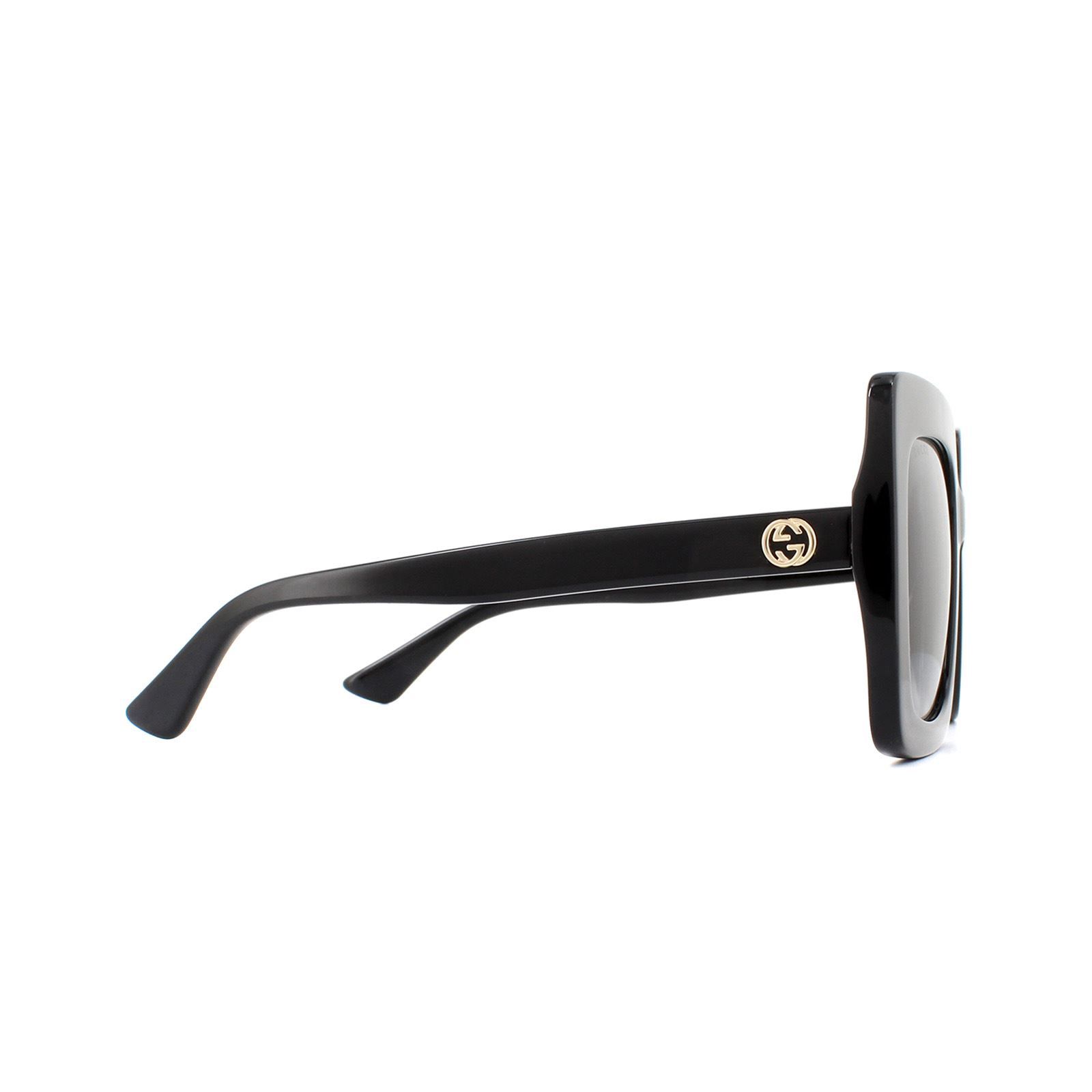 Gucci Sunglasses GG0328S 001 Black Grey Gradient are an oversized square design crafted from lightweight acetate. Slim temples feature the iconic interlocking GG logo in metal.