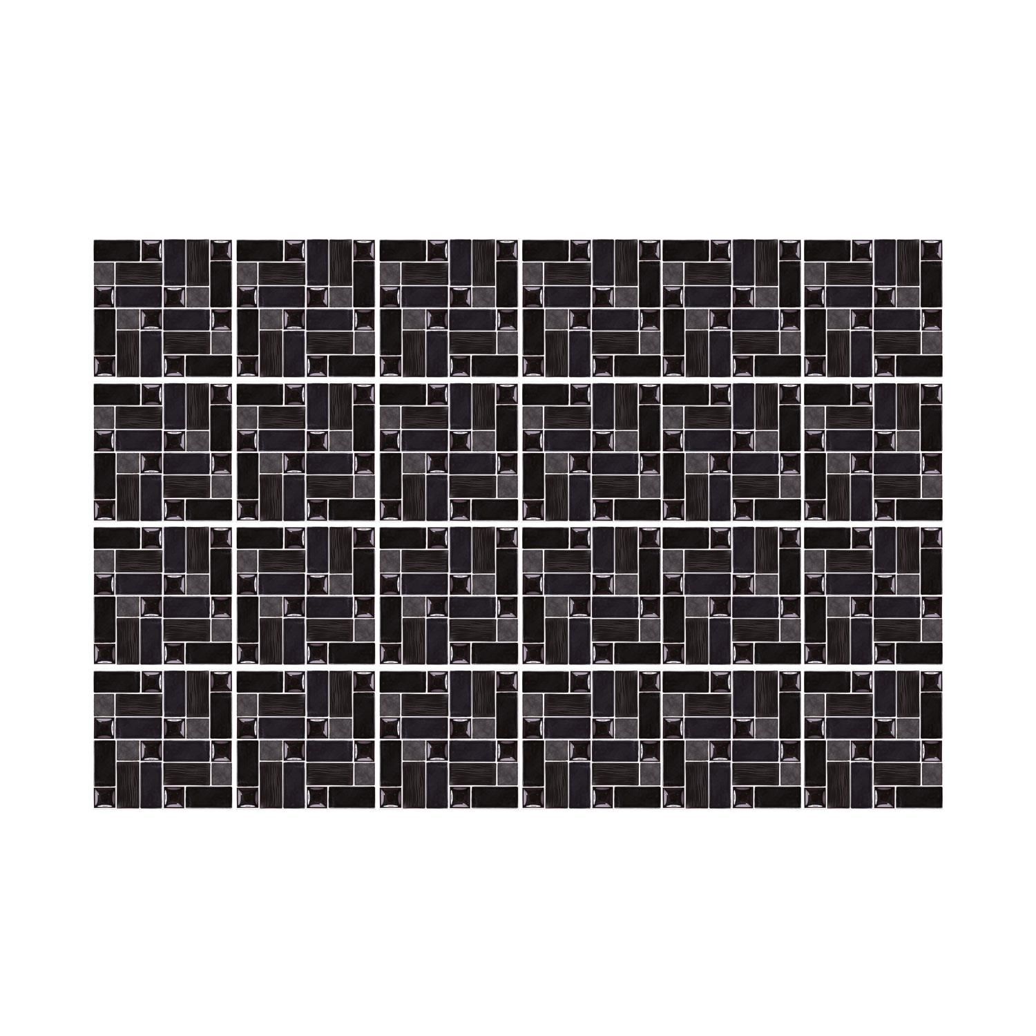 -Create a unique contemporary featured wall with our Glossy Black Porcelain Mosaic Wall Tile Sticker Set!
- To apply, just peel and stick onto any clean, flat surfaces like wall, furniture or as window screen, and you are good to go!
- Easy to install and to remove without leaving a trace. Realistic print with long durability. Can be easily trimmed / cut to fit.
- Please note that due to different devices and screen settings, the colour of the webpage picture you see may have a certain colour difference from the actual product.
-Package Contains  24 pieces of stickers 15 cm (6 in). Coverage area: 0.54 square meters