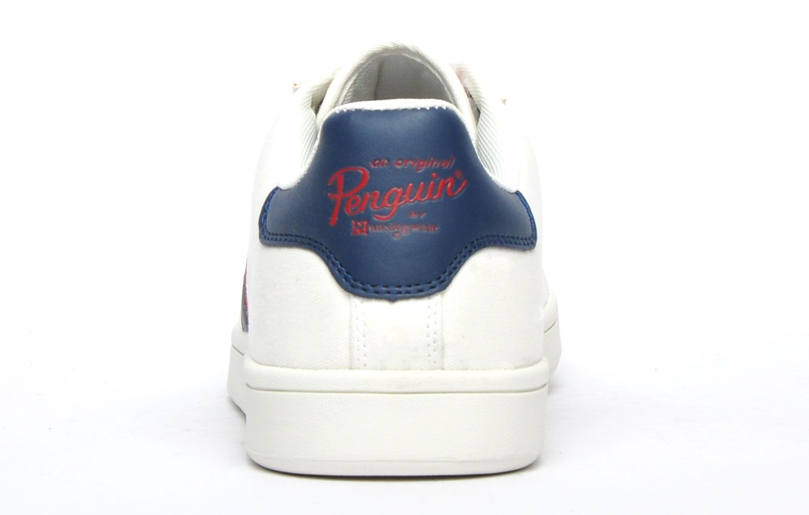 Tap into sleek, contemporary casual style with these Steadman trainers from iconic menswear brand, Penguin Original. The Penguin Steadman is a sleek and refined everyday trainer thats packed full of authentic American retro styling. Bringing heritage inspired style to your casual outfits, the Penguin Steadman is a versatile choice for the new season. Crafted from a textile canvas upper and featuring stripe detailing to the sides finished with Penguin branding to the tongue, side and heel, this is a must have trainer for any stylish man looking to elevate his casual look.
 - Canvas / textile upper
 - Soft padded interior
 - Textured vulc outsole
 - Classic lace up fastening
 - Original Penguin branding throughout
 Please Note:
 This trainer is being sold as a B grade as there are imperfections in the way of small stain marks which are visible on the heel of the shoes. These imperfections are minimal and when worn with trousers the marks will probably not be visible. Once the shoes have been worn once or twice the marks / imperfections will blend in with the overall look. If you are unhappy with your purchase, we will be happy to accept the shoes back as long as they are unworn.