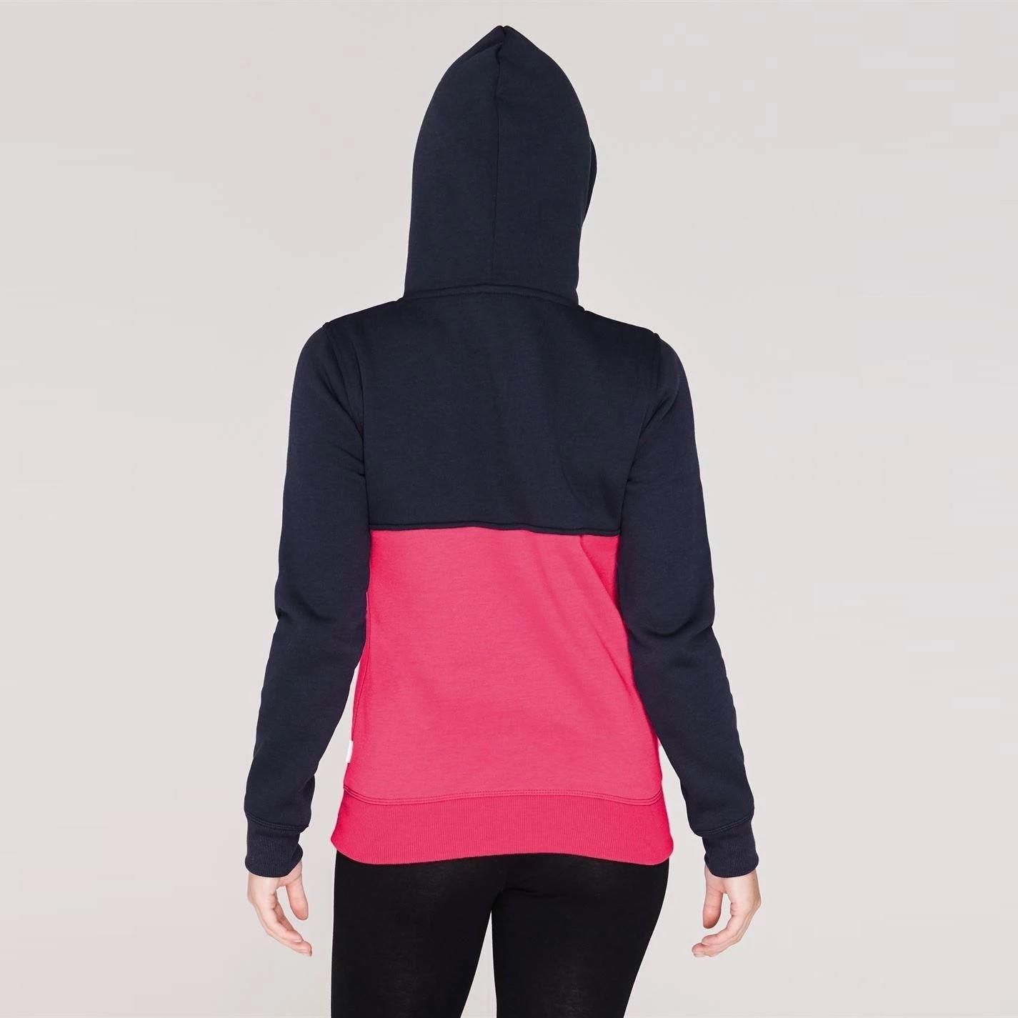 Lee Cooper Originals Ladies Cut and Sew OTH Hoodie.      
Lee Copper Embroidery Logo to the chest.      
Ribbed Hem, Cuffs.      
Colour Block Cut and Sew Design.      
Brushed Back Fleece.      
Two Side Pockets, Drawstring Hood.