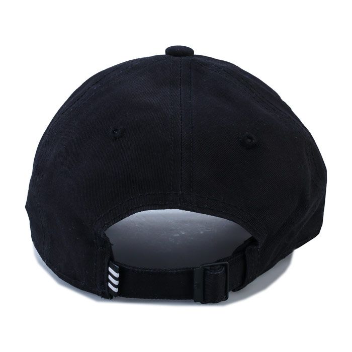 Mens adidas Originals Trefoil Classic Cap  Black. <BR><BR>- Poly-cotton blend for a secure and comfy wear. <BR>- Six-panel design. <BR>- Breathable eyelets to keep your head cool. <BR>- Adjustable strap at the back for a custom fit. <BR>- Curved peak finish. <BR>- White Trefoil to the front. <BR>- Shell; 100% cotton. Lining; 80% polyester  20% cotton. Machine washable. <BR>- Ref: BK7277