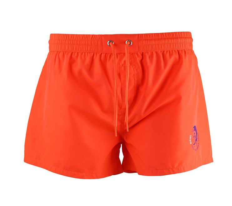 Diesel BMBX-SANDY Orange Swim Shorts. Diesel Orange Mens Swimwear. 100% Polyester. Diesel Branding. Drawstring Ties. Product Code - BMBX-WAVE 41X