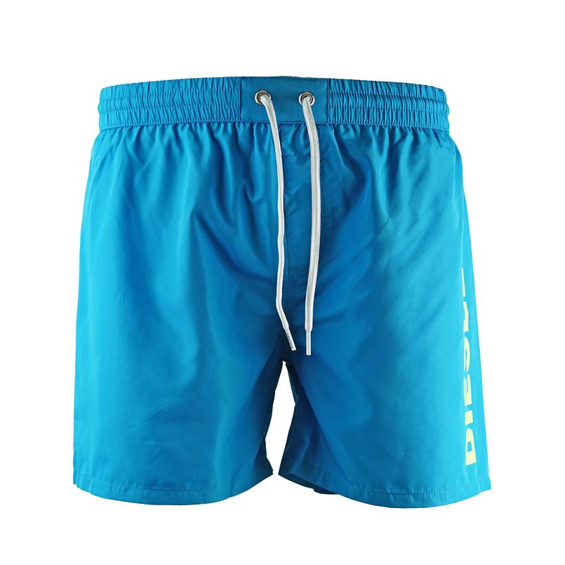 Diesel BMBX-WAVE Blue Swim Shorts. Diesel Orange Mens Swimwear. 100% Polyester. Diesel Branding. Drawstring Ties. Product Code - BMBX-WAVE 41X