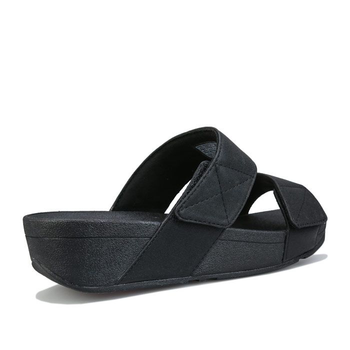 Women's Fit Flop Mina Shimmer Slide Sandals in Black