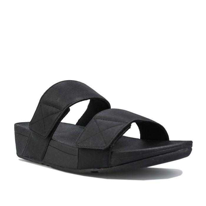 Women's Fit Flop Mina Shimmer Slide Sandals in Black
