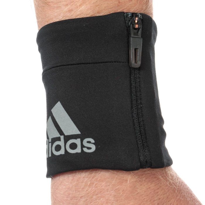 Mens adidas Climalite Wristband in black - silver metallic.<BR><BR>- climalite fabric sweeps sweat away from your skin.<BR>- Elasticated for a custom fit.<BR>- Zipped key pocket.<BR>- adidas Badge Of Sport logo printed to front.<BR>- Reflective details.<BR>- One size fits most.<BR>- Main material: 82% Polyester  18% Elastane.  Machine washable.<BR>- Ref: BR0807