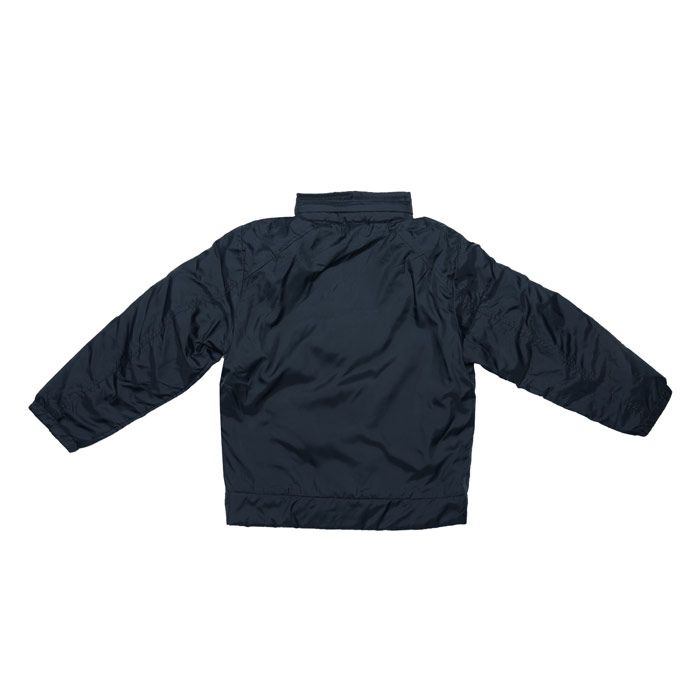 Junior Boys Ben Sherman Windcheater Jacket in navy.<BR><BR>- Ben Sherman logo to the left of the chest.<BR>- Central zip fastening.<BR>- Ben Sherman script logo to the left sleeve.<BR>- Concealed hood.<BR>- Two zip side pockets.<BR>- Elasticated cuffs and hem.<BR>- Inner chest pocket.<BR>- Fleece lining.<BR>- 100% Polyester. Machine washable.<BR>- Ref: BSS0432203