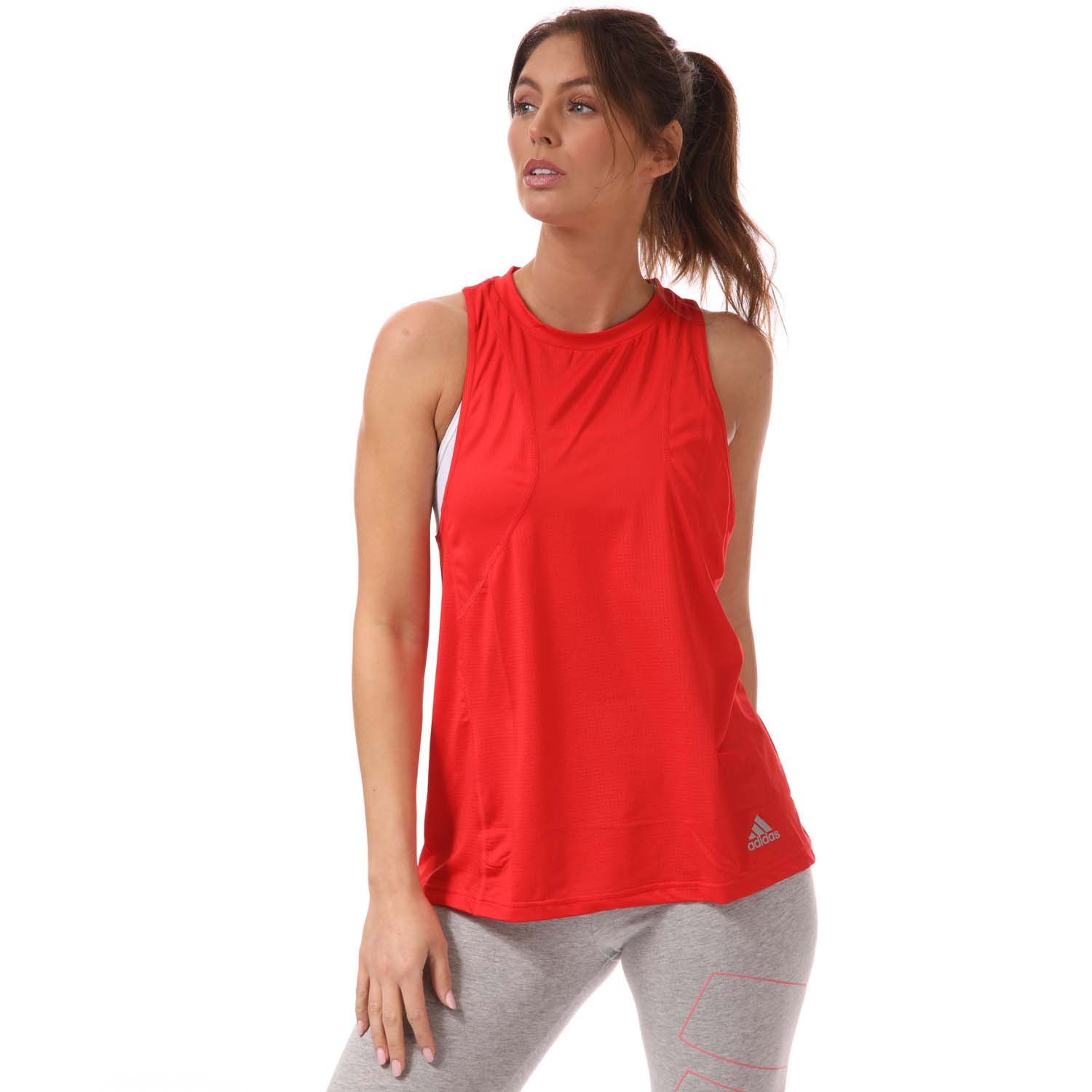 Women's adidas Own The Run Tank Top in Red