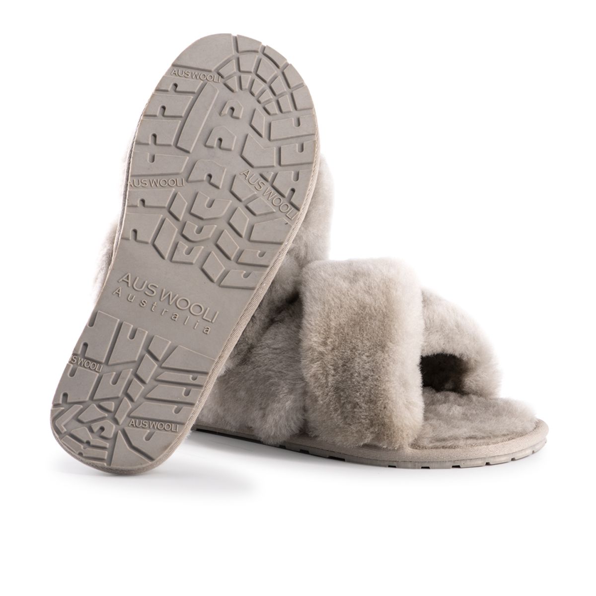Soft premium genuine Australian Sheepskin wool upper
 Easy to slide on footwear used in any weather
 Full premium sheepskin insole
 Cross over style strap giving a great fit
 Soft Rubber outsole – highly durable and lightweight
 Stylish, Fluffy and cosy all at the same time
 100% brand new and high quality, comes in a branded box, suitable for gifting