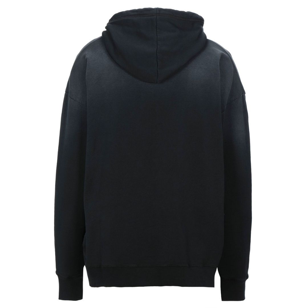 Dsquared2 Slouch Fit Oversize Black Hoodie. Dsquared2 Oversize Black Hoodie. 100% Cotton, Made In Italy. Elasticated Neck, Sleeve Ends and Bottom. Large Brand Logo Print. Style Code: S74GU0406 S25030 900