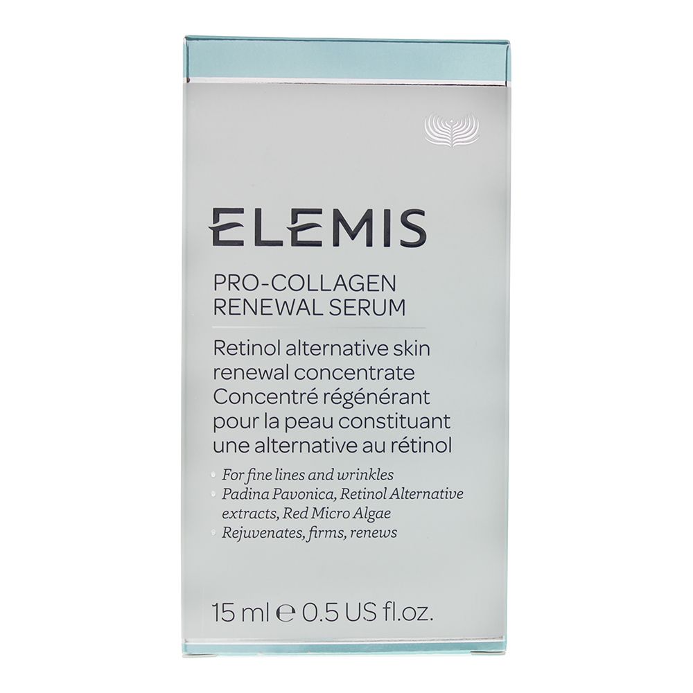 The Elemis Pro-Collagen Renewal Serum is a retinol alternative face concentrate, providing results similar to those achieved with retinol. The serum, which is skin friendly, improves the look of lines, clarity, firmness, sun damage and pores. The serum is infused with Padina Pavonica and Red Microalgae, along with Alfalfa and Stevia extracts that deliver retinol-like benefits without causing the irritation associated with retinol.