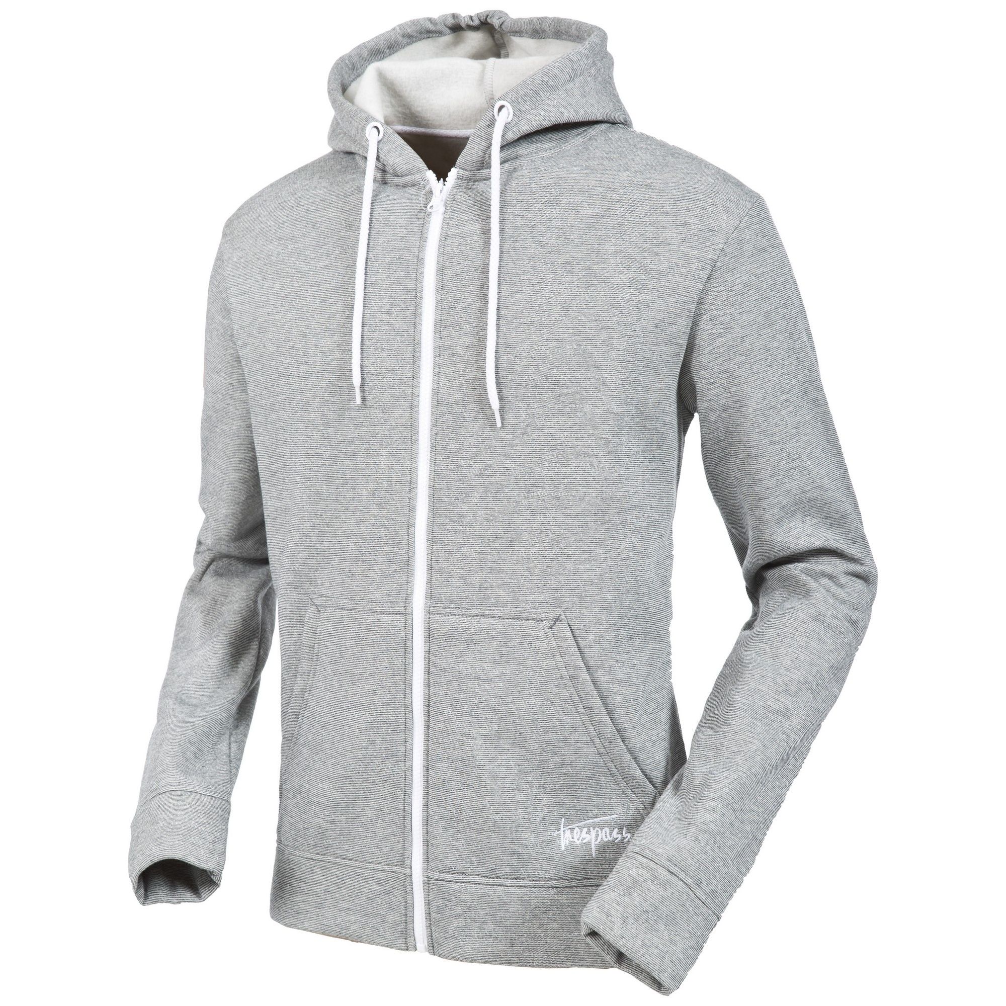 Full zip. Adjustable grown on hood. Front pouch pockets. Embroidered logo. 65% Polyester, 35% Cotton. Trespass Mens Chest Sizing (approx): S - 35-37in/89-94cm, M - 38-40in/96.5-101.5cm, L - 41-43in/104-109cm, XL - 44-46in/111.5-117cm, XXL - 46-48in/117-122cm, 3XL - 48-50in/122-127cm.