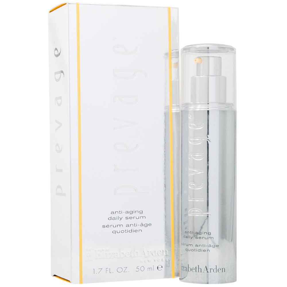 Elizabeth Arden Prevage AntiAging Daily Serum is formulated with Idebenone technology that helps to protect your skin from freeradicals. This amazing serum provides skin with a daily dose of antioxidant protection. It reduces redness the appearance of age spots discolouration and the look of freckles. It improves the appearance of fine lines and wrinkles radiance brightness and skin tone. Skin looks firmer and more radiant. The serum is suitable even for sensitive skin.