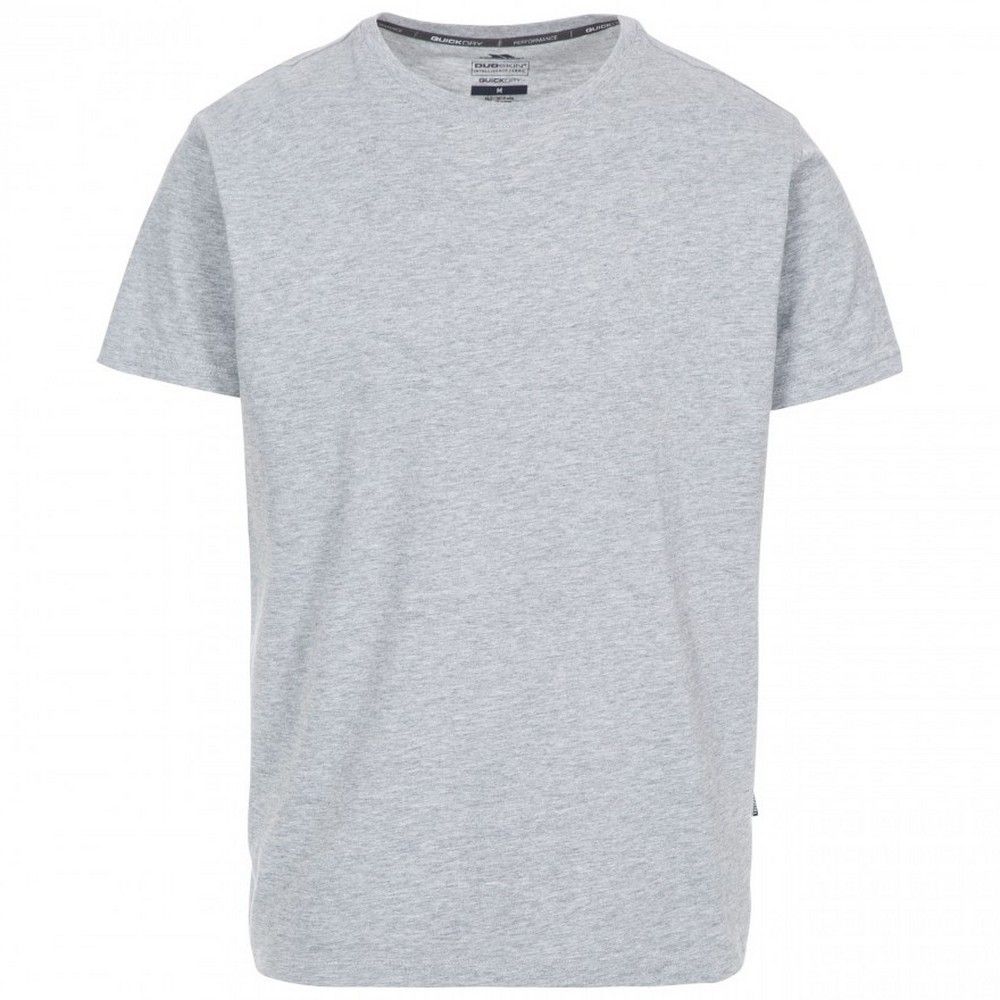 Fabric: 60% cotton, 40% polyester. Classic crew neck, short-sleeved tee made with wicking material and quick Dry fabric to ensure you are kept fresh all day.
