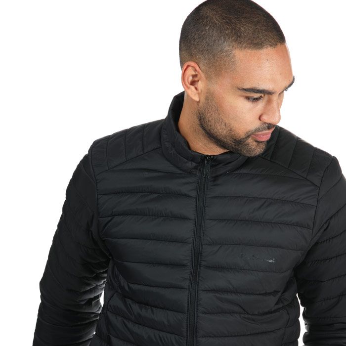 Mens Ben Sherman Lightweight Padded Funnel Neck Jacket in black.- Funnel neck.- Full zip fastening.- Two zip pockets.- Quilted.- Lightweight  versatile feel.- Plain cuffs.- Single breasted.- Classic fit.- Shell: 100% Nylon. Lining: 100% Nylon. Sleeve Lining: 100% Nylon. Wadding: 100% Polyester. Machine washable. - Ref: 0067473290A