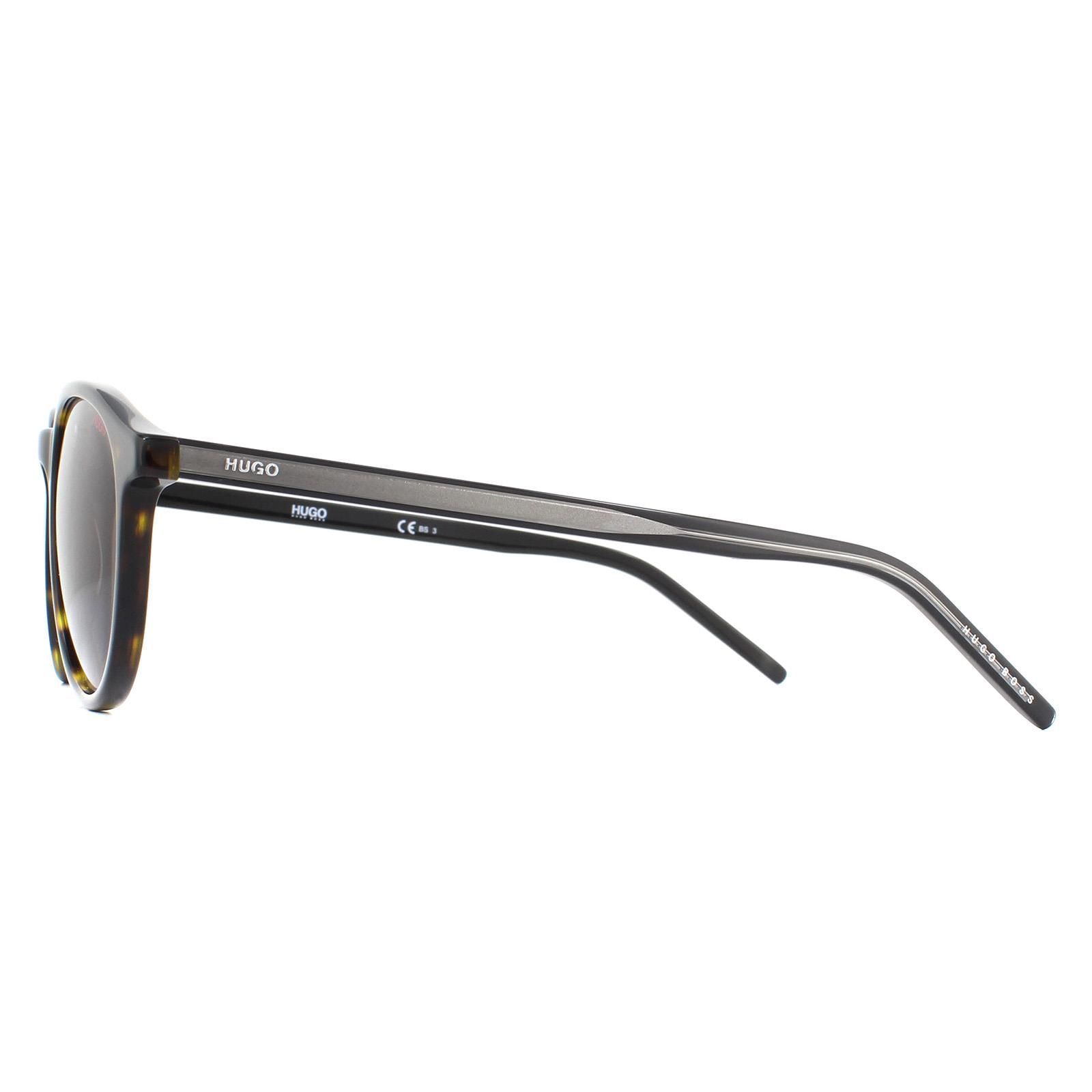 Hugo By Hugo Boss HG 1028/S AB8 IR Havana Grey Grey are a super lightweight design made from acetate with round lenses and Hugo branding on the temples.