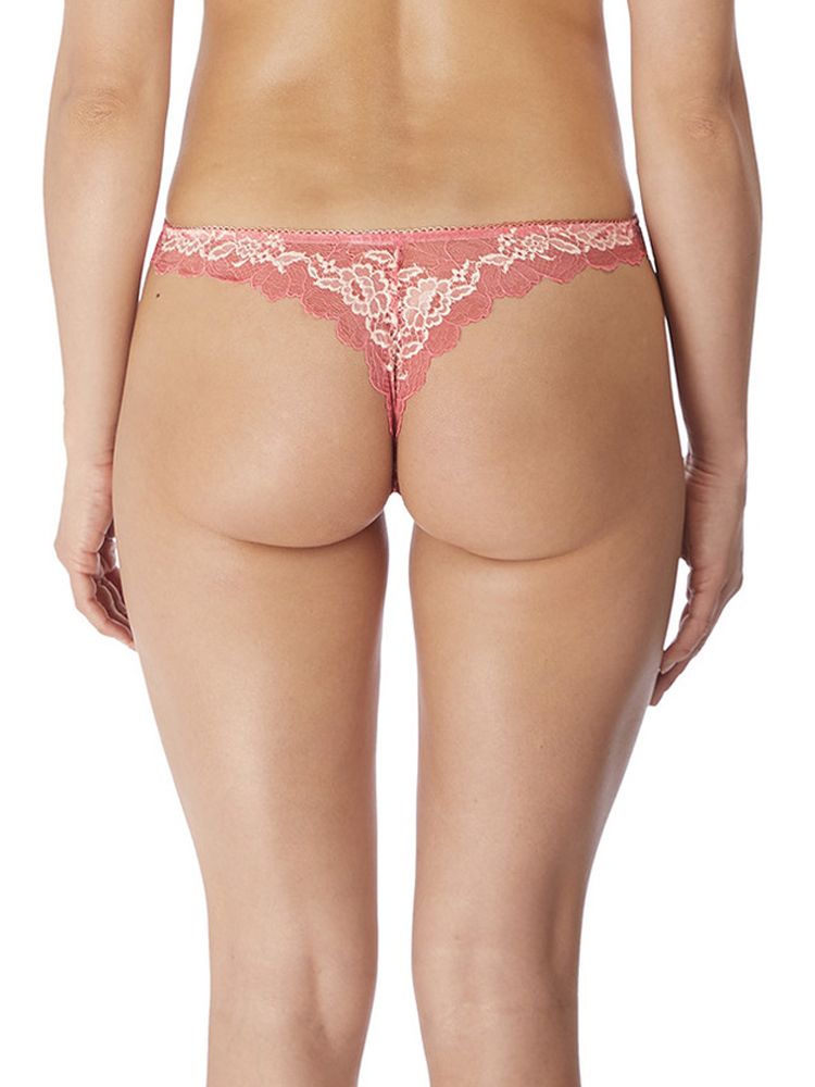 Mix luxury with elegant with the Lace Perfection range by Wacoal. These tanga briefs sit low rise, and offer minimal rear coverage. The all over stretch lace provides all day comfort and the perfect fit for everyday wear. Size Guide: S (10), M (12), L (14), XL (16).