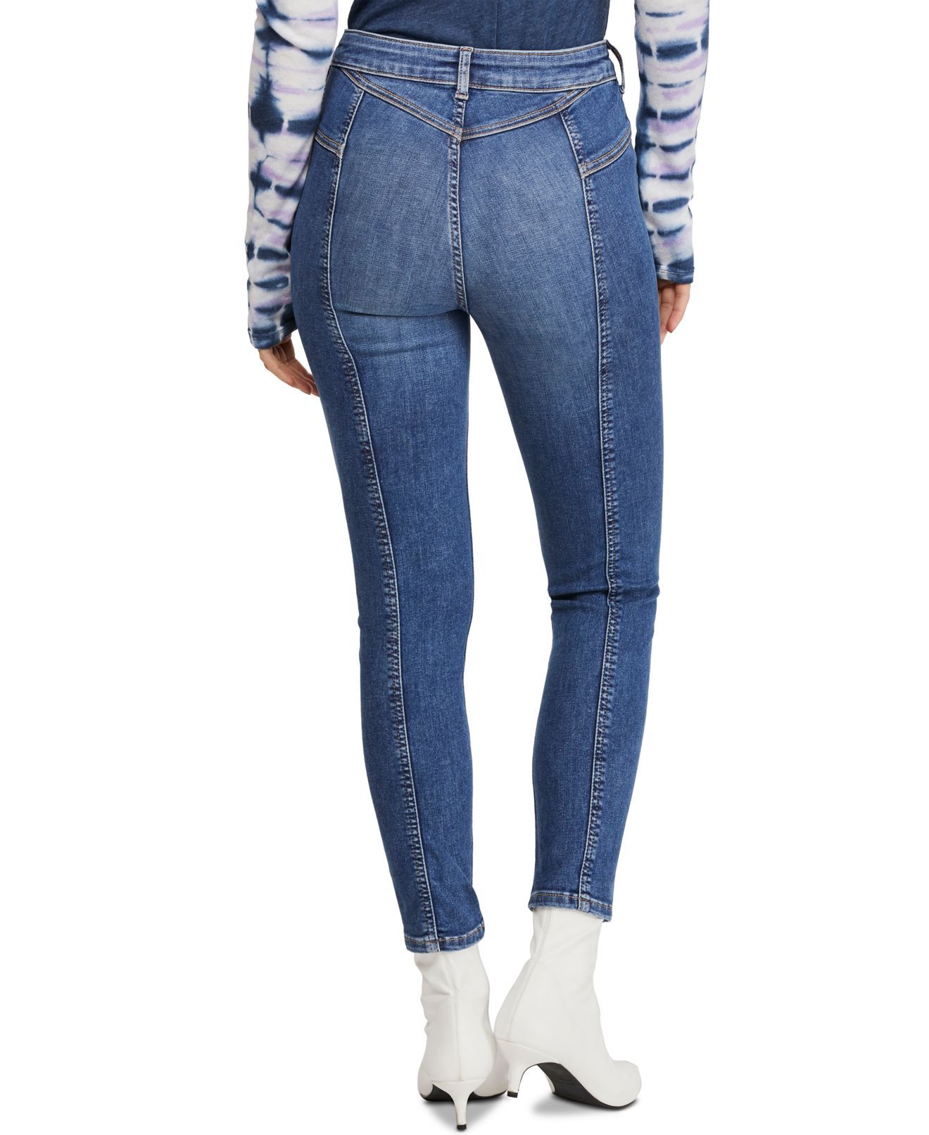 Color: Blues Size Type: Regular Bottoms Size (Women's): 27 Inseam: 27 Type: Jeans Style: Skinny Rise: Mid Material: Cotton Blends Fabric Wash: Light Stretch: YES