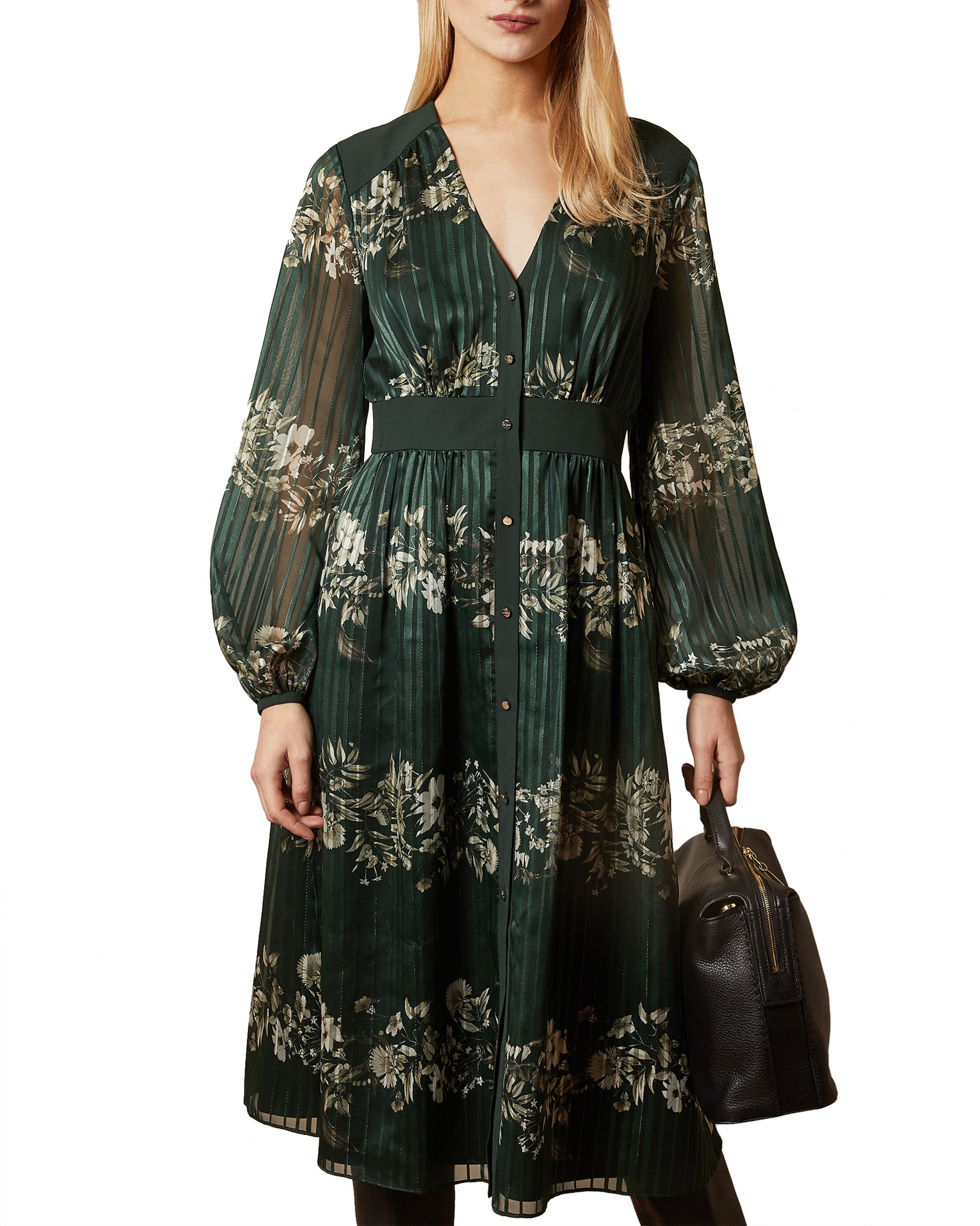 ted baker long sleeve midi dress