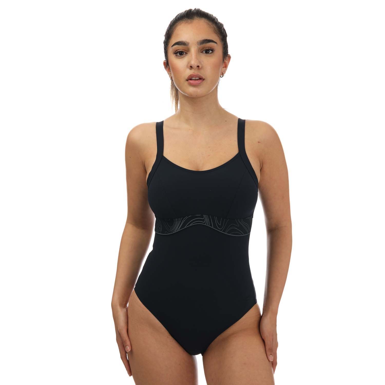 Women's Speedo Sculpture Swimsuit in Navy Grey