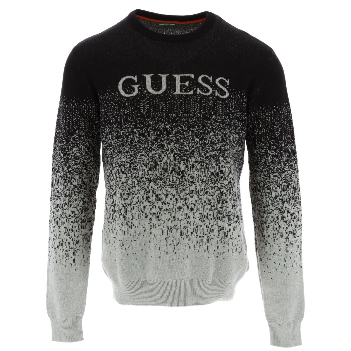 Brand: Guess Gender: Men Type: Knitwear Season: Fall/Winter  PRODUCT DETAIL • Color: black • Pattern: coloured • Sleeves: long • Neckline: round neck •  Article code: M0YR48Z2NO0  COMPOSITION AND MATERIAL • Composition: -80% cotton -20% polyamide  •  Washing: handwash. print:printed. material:denim. type:trench-coat