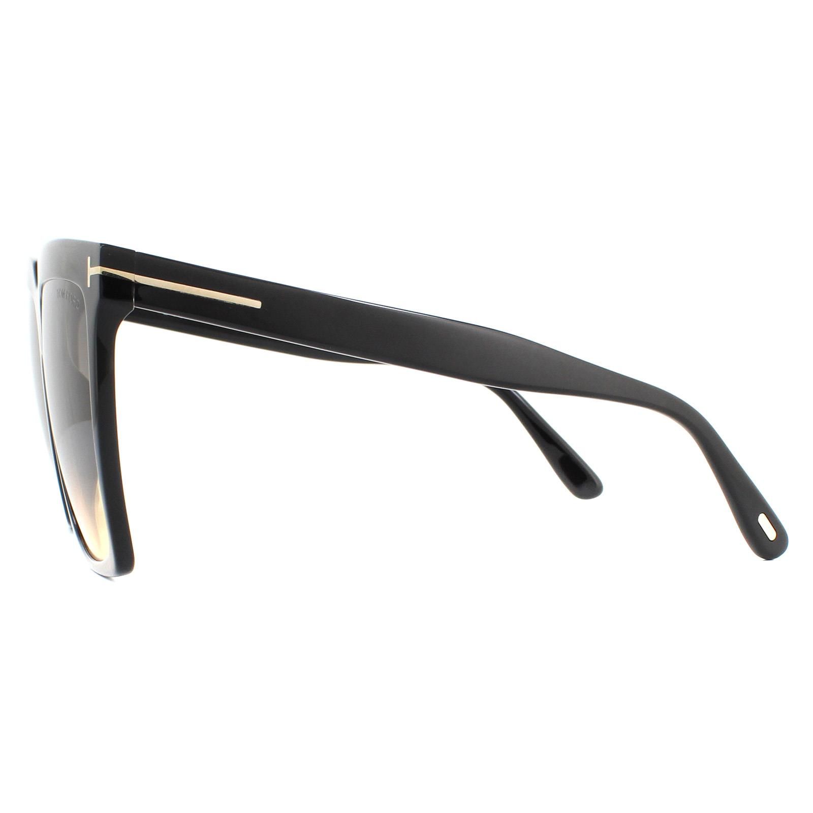 Tom Ford Sunglasses Sabrina 02 FT0764 01B Shiny Black Grey Smoke Gradient