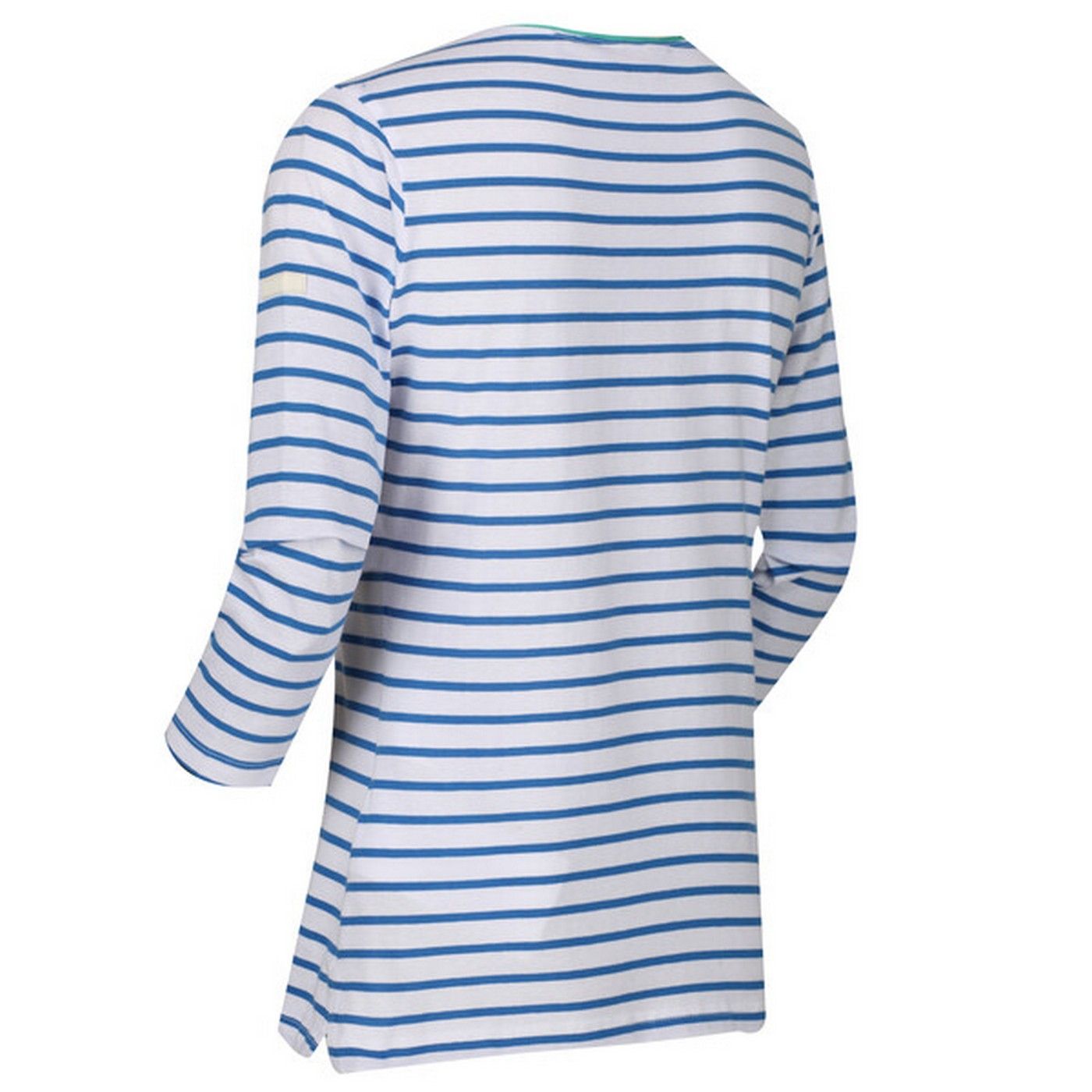 100% Cotton. Fabric: Coolweave, Jersey. 160gsm. Design: Patterned. Neckline: Boat Neck. Sleeve-Type: Long-Sleeved. Breathable, Button Detail, Curved Hem, Lightweight.