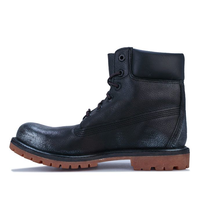 Womens Timberland 6 Inch Premium Boots in black.<BR><BR>Iconic waterproof boots.<BR>- Premium waterproof seam-sealed full grain leather from a Leather Working Group Silver-rated tannery.<BR>- Burnished finish at heel and toe for a vintage look.<BR>- Lace up design.<BR>- Padded collar.<BR>- Cosy PrimaLoft insulation maintains loft and retain warmth  even when wet.<BR>- Comfortable leather and textile lining.<BR>- Anti-Fatigue technology provides exceptional standing comfort  shock absorption and energy return all day.<BR>- Durable thick rubber lug outsole.<BR>- Boot height 15.25cm (6in) approximately.<BR>- Leather upper  Leather and textile lining  Synthetic sole.<BR>- Ref: 08555B<BR><BR>Measurements are intended for guidance only.
