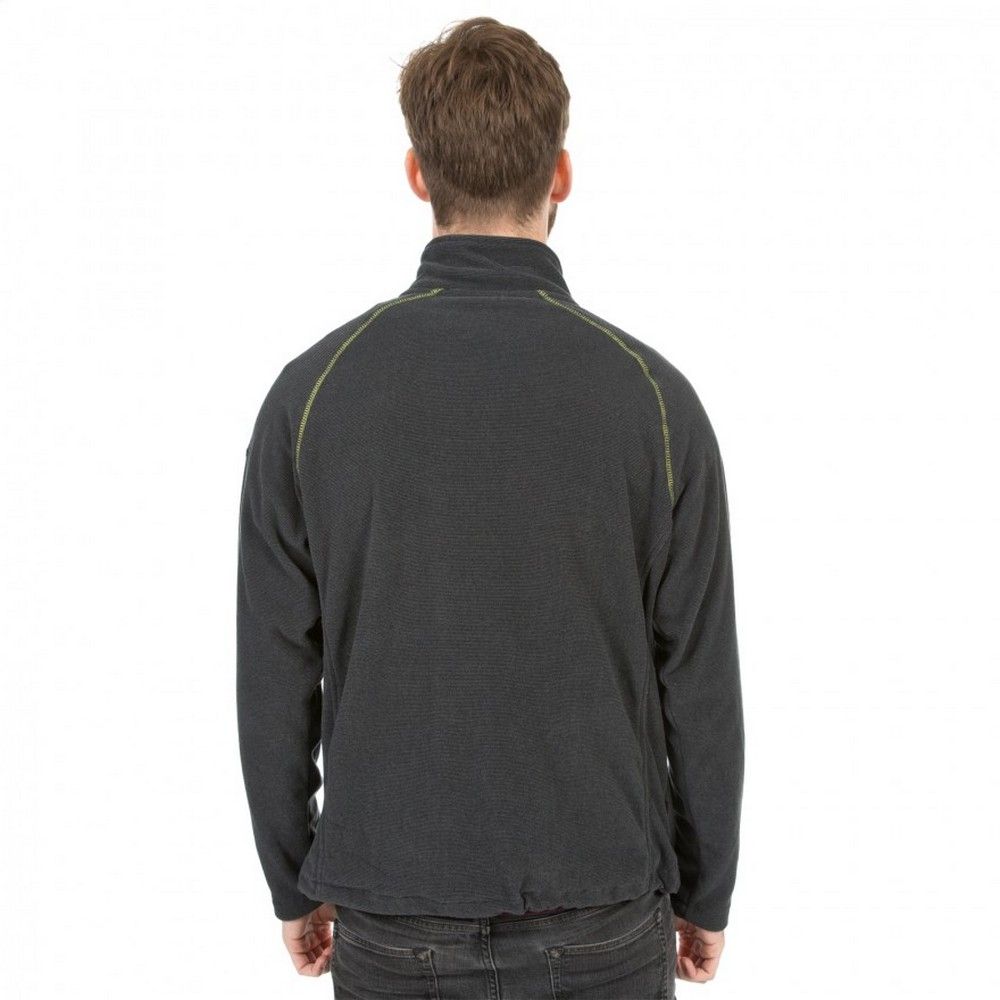 Marl rib fleece. 3 zipped pockets. Drawcord at hem. Contrast check pocket zip. Contrast coverstitch detail at armhole. Flat cuff. 100% Polyester. Trespass Mens Chest Sizing (approx): S - 35-37in/89-94cm, M - 38-40in/96.5-101.5cm, L - 41-43in/104-109cm, XL - 44-46in/111.5-117cm, XXL - 46-48in/117-122cm, 3XL - 48-50in/122-127cm.
