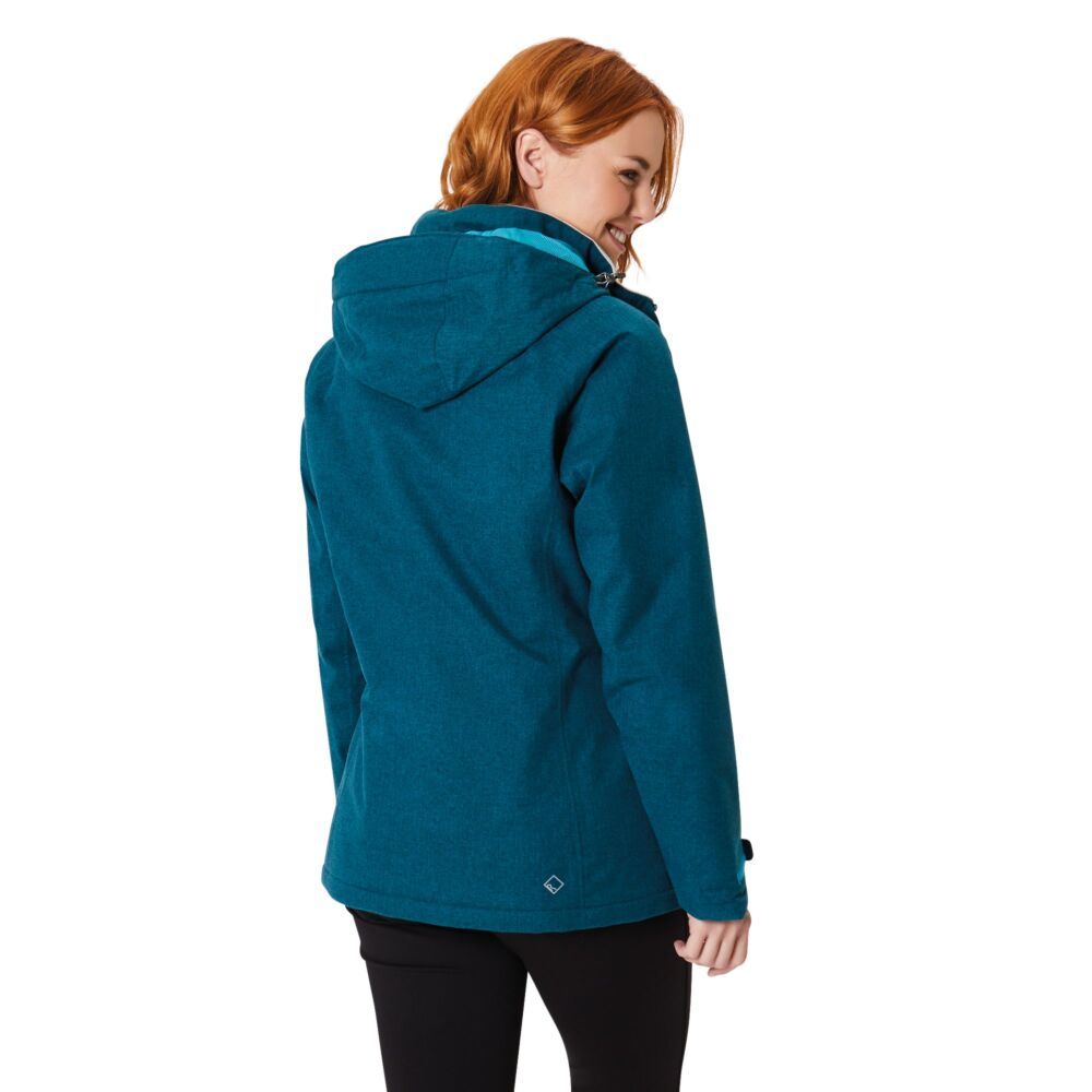 Womens hooded jacket made of Isotex 10000 textured Polyester fabric. Waterproof and breathable. Durable water repellent finish. Taped seams. Thermo-Guard insulation. Detachable technical hood with adjusters. 2 lower pockets with hi-tech water repellent zips. Inner zipped security pocket. Articulated sleeves for enhanced range of movement. Adjustable cuffs. Adjustable shockcord hem. Ideal for wearing outdoors on a cold day. 100% Polyester.