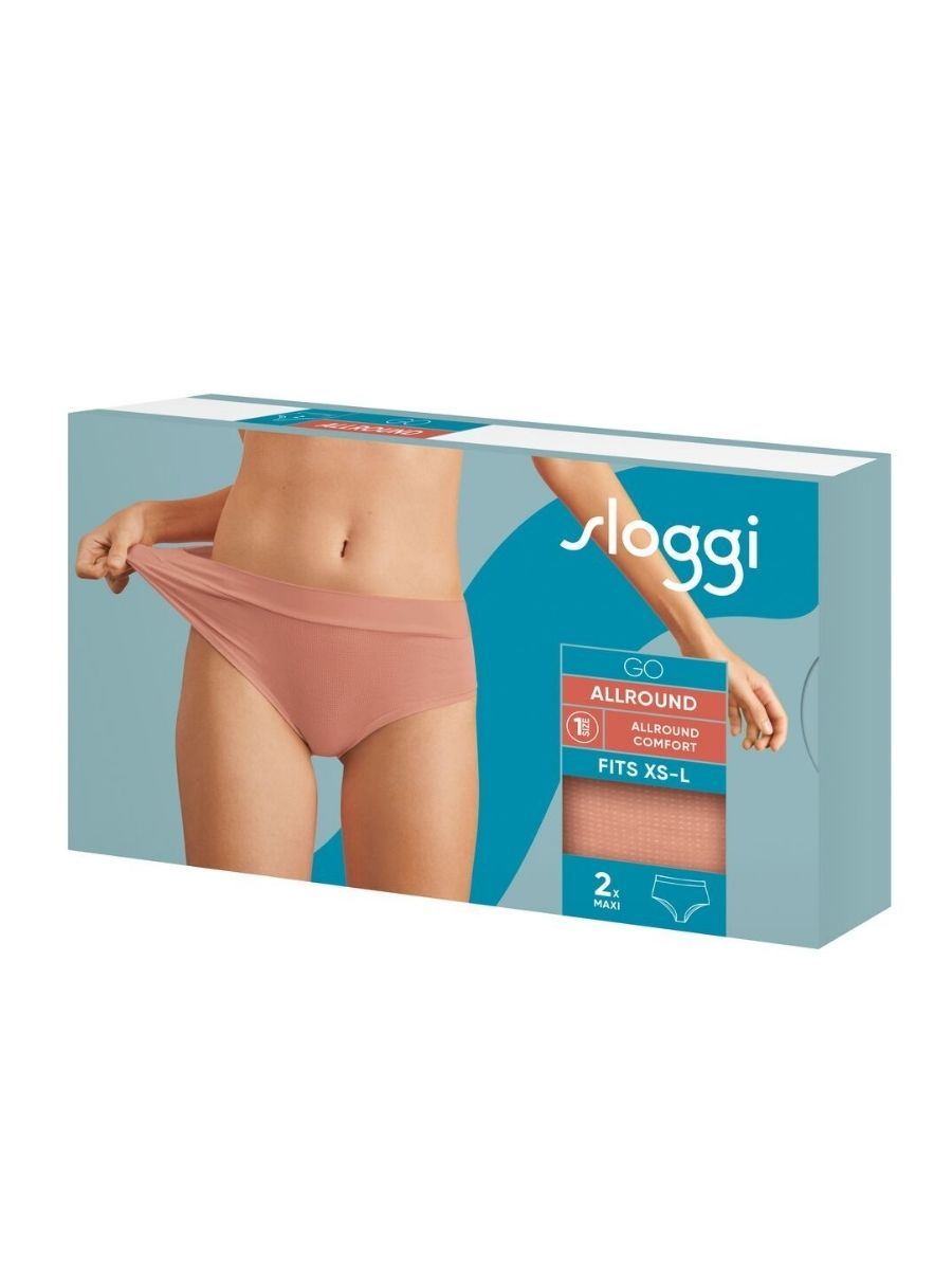 Sloggi GO AllRound Maxi Brief C2P. One size. Double waistband, wide sides and flexible seams. The product is machine washable.