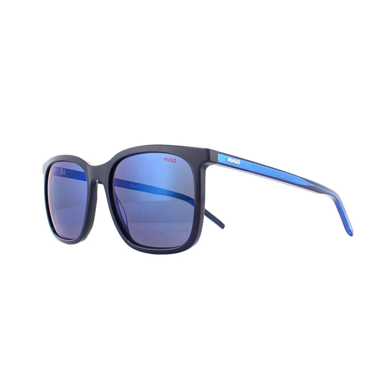 Hugo by Hugo Boss Sunglasses HG 1027/S PJP XT Blue Blue Sky Mirror are made of multi-layer acetate by Hugo for a modern fresh look with pops of colour on the temples for a funky trendy finish.