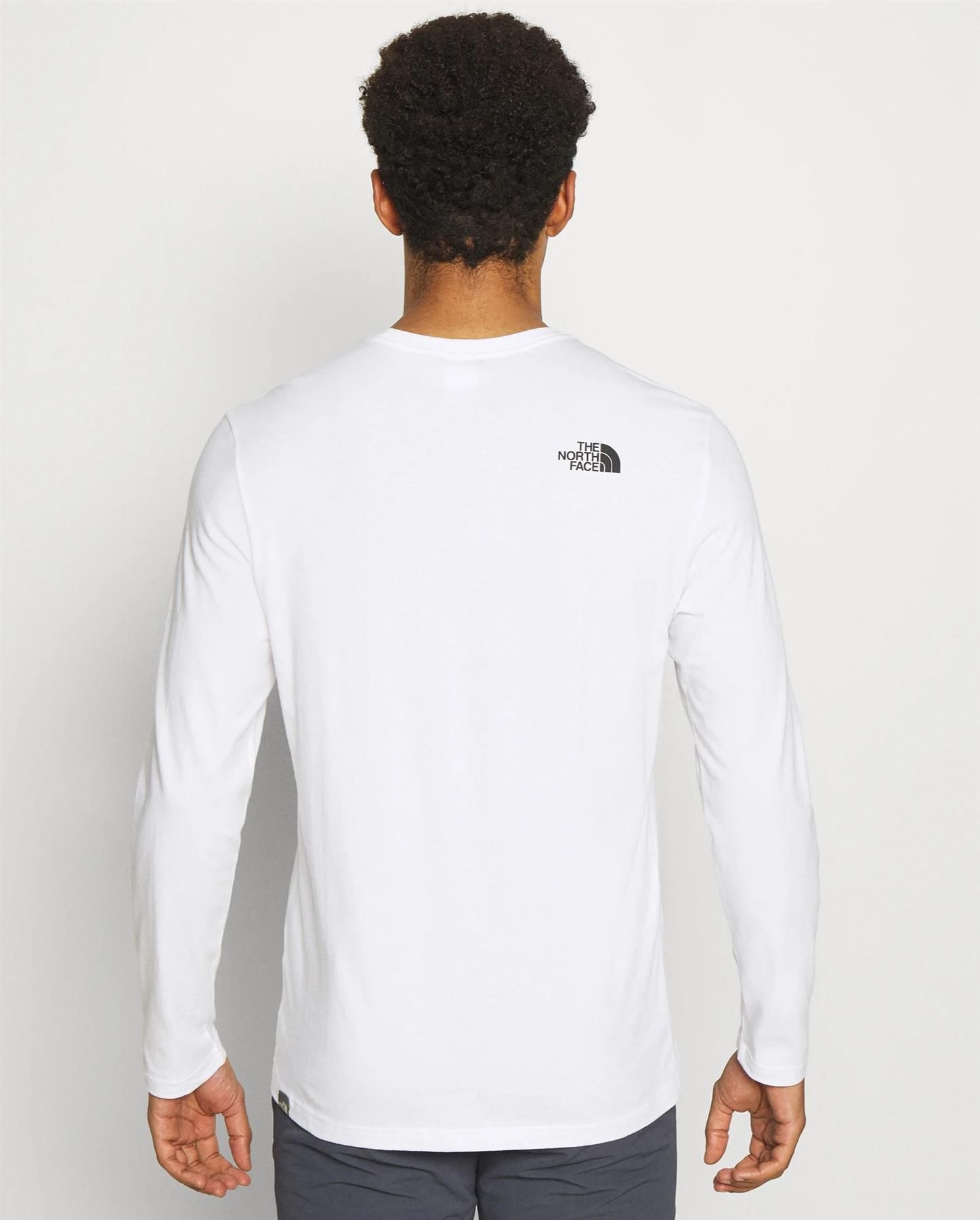 The North Face Mens Graphic Print T Shirt.      
Long Sleeve T-shirt with Graphic on Centre Chest.      
The Logo on the Front and Back, Jersey Knit Fabric.      
The North Face Graphic Long Sleeve T-shirt Is Soft and Uncomplicated, Which Means It's Incredibly Comfortable.      
It's Smooth, Uncomplicated and Features Original Graphics.
