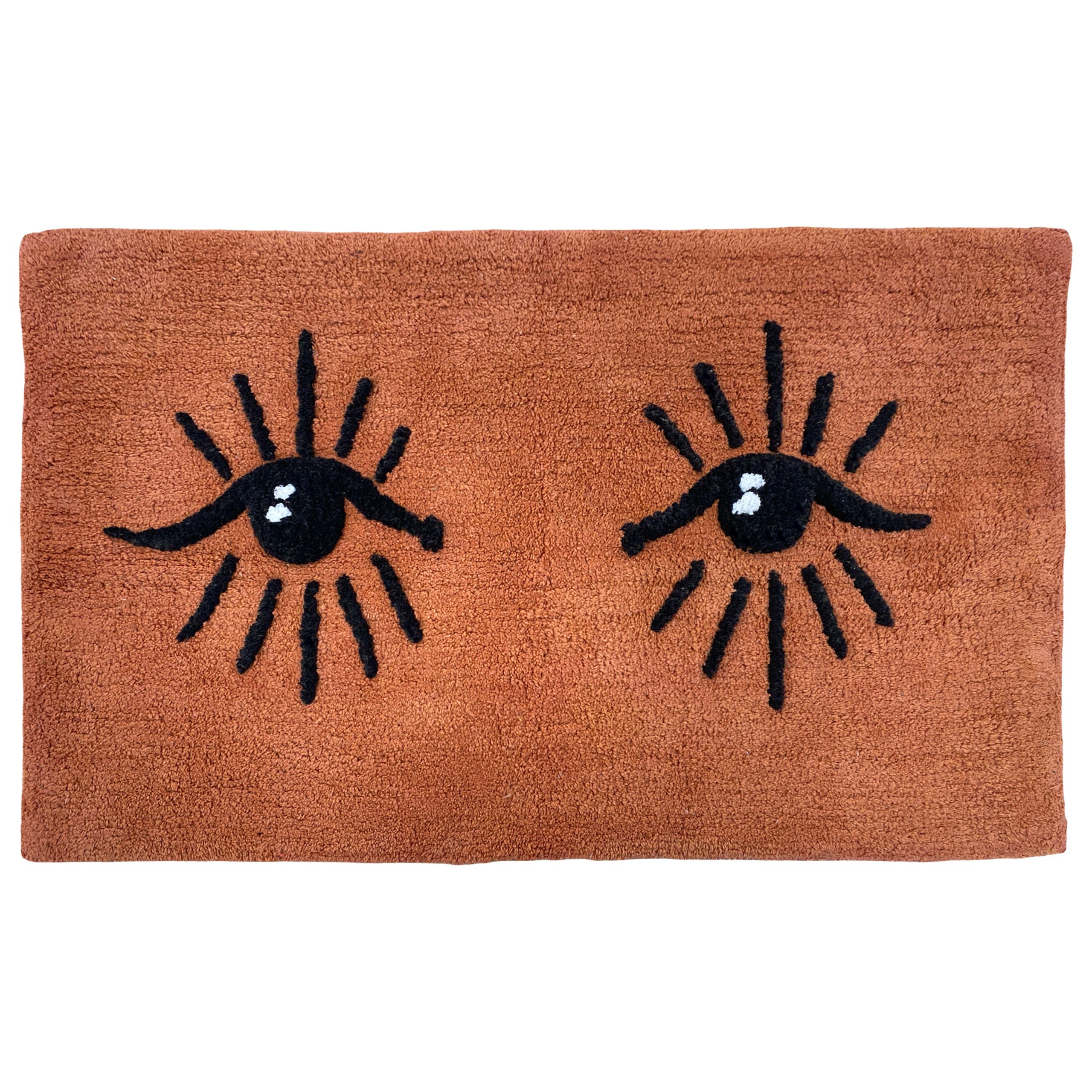 Featuring an abstract eye design, in three stunning colourways. Made from 100% Cotton, making this bath mat incredibly soft under foot. This bath mat has an anti-slip quality, keeping it securely in place on your bathroom floor. The 1800 GSM ensures this bath mat is super absorbent preventing post-bath or shower puddles.
