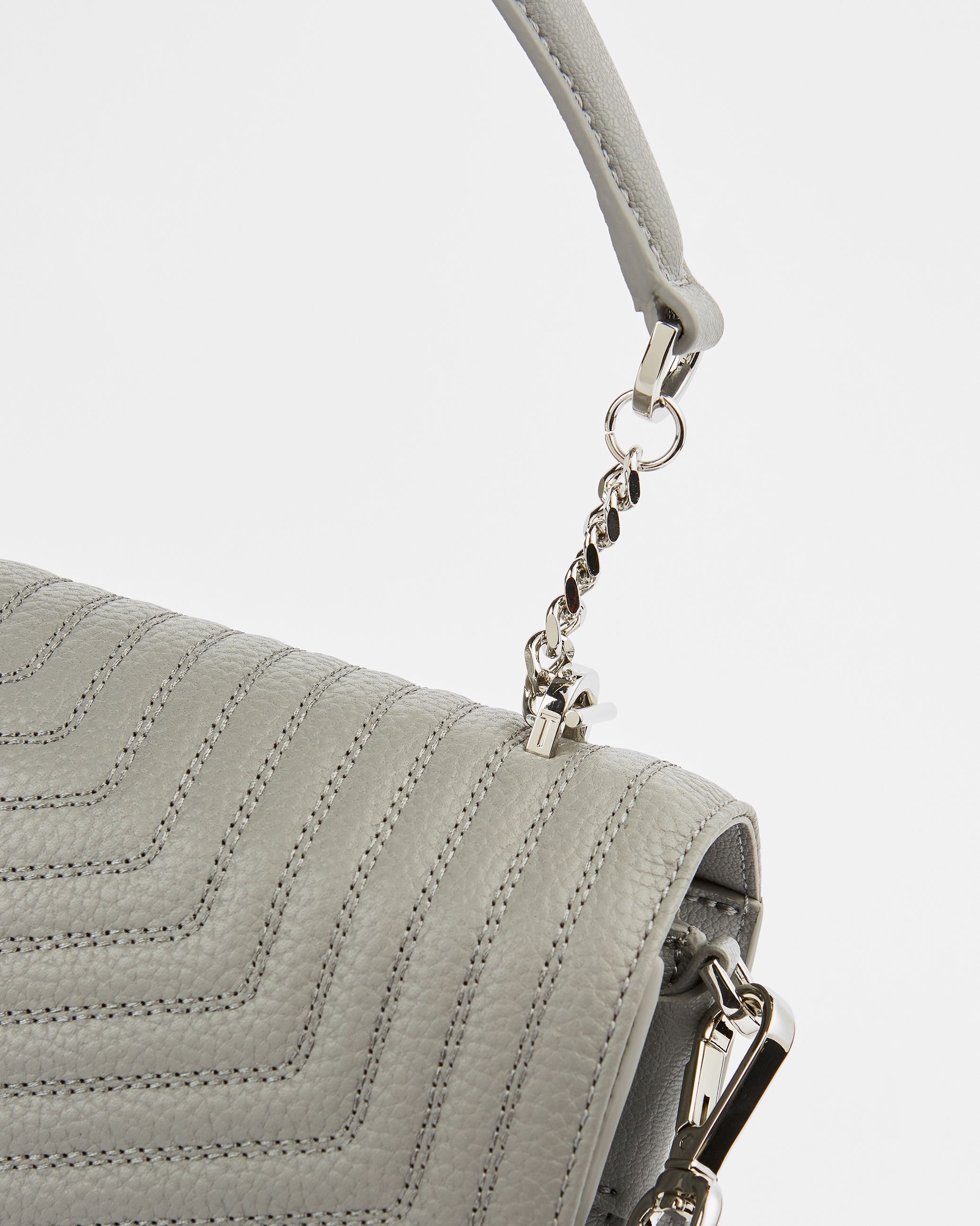 Ted Baker Brittni Quilted Envelope Top Handle Bag, Grey