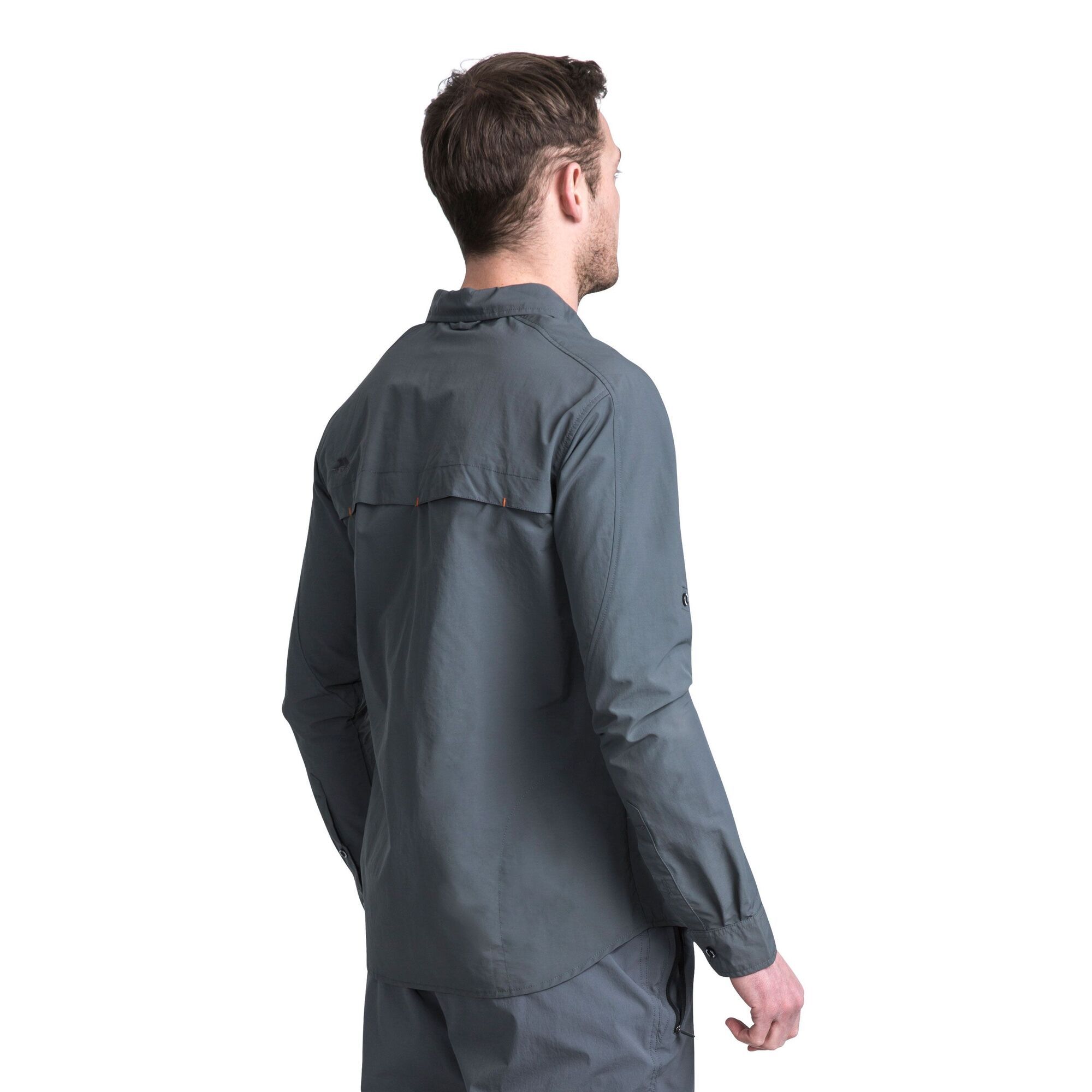 2 piece collar. Long, roll-up sleeves. Button fastening. Chest patch pocket. Zip chest pocket. Concealed zip pocket. Mesh lined vent. Quick dry. UV 40+. Mosquito repellent finish. 100% Polyamide. Trespass Mens Chest Sizing (approx): S - 35-37in/89-94cm, M - 38-40in/96.5-101.5cm, L - 41-43in/104-109cm, XL - 44-46in/111.5-117cm, XXL - 46-48in/117-122cm, 3XL - 48-50in/122-127cm.