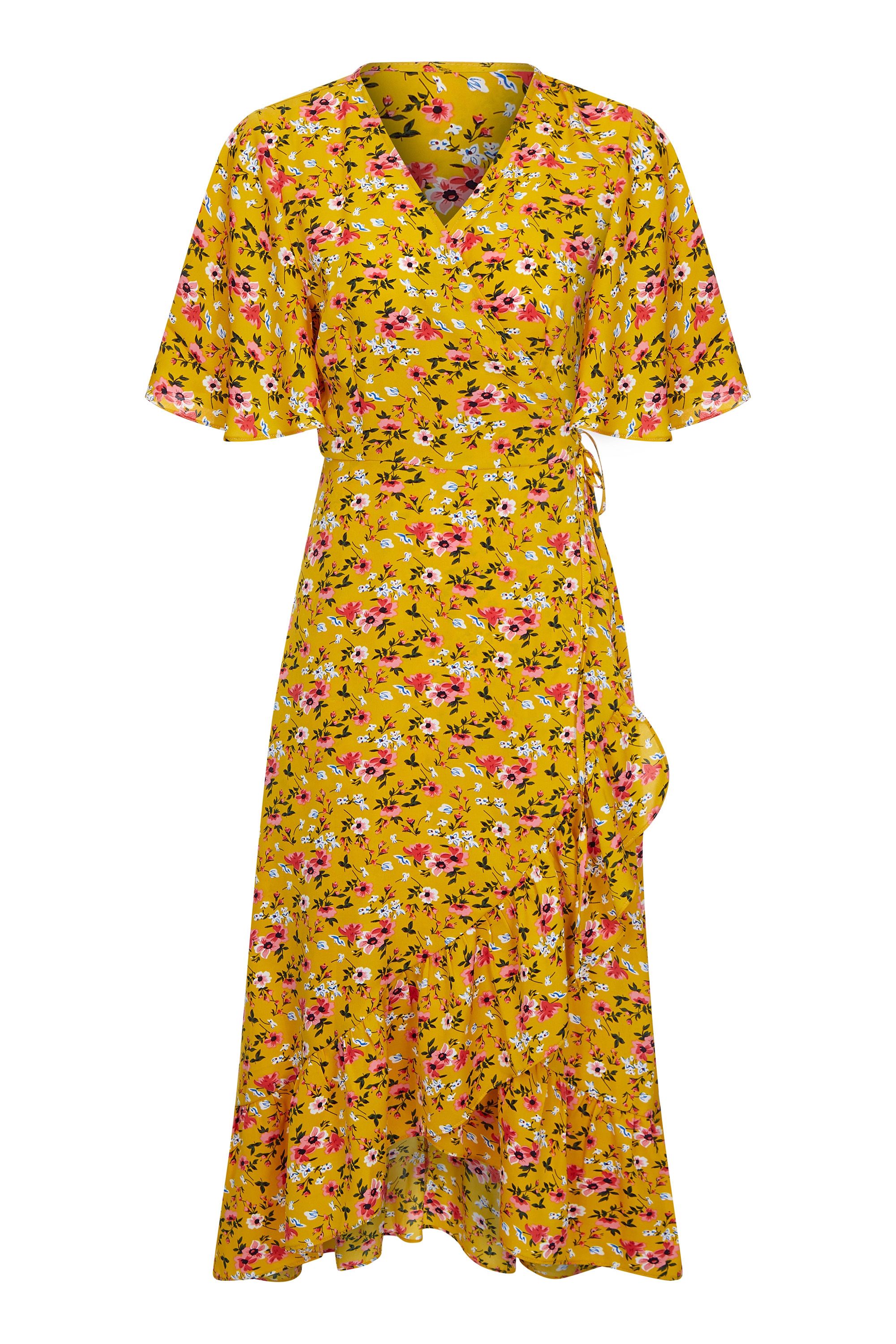 Mela Floral Midi Wrap Dress