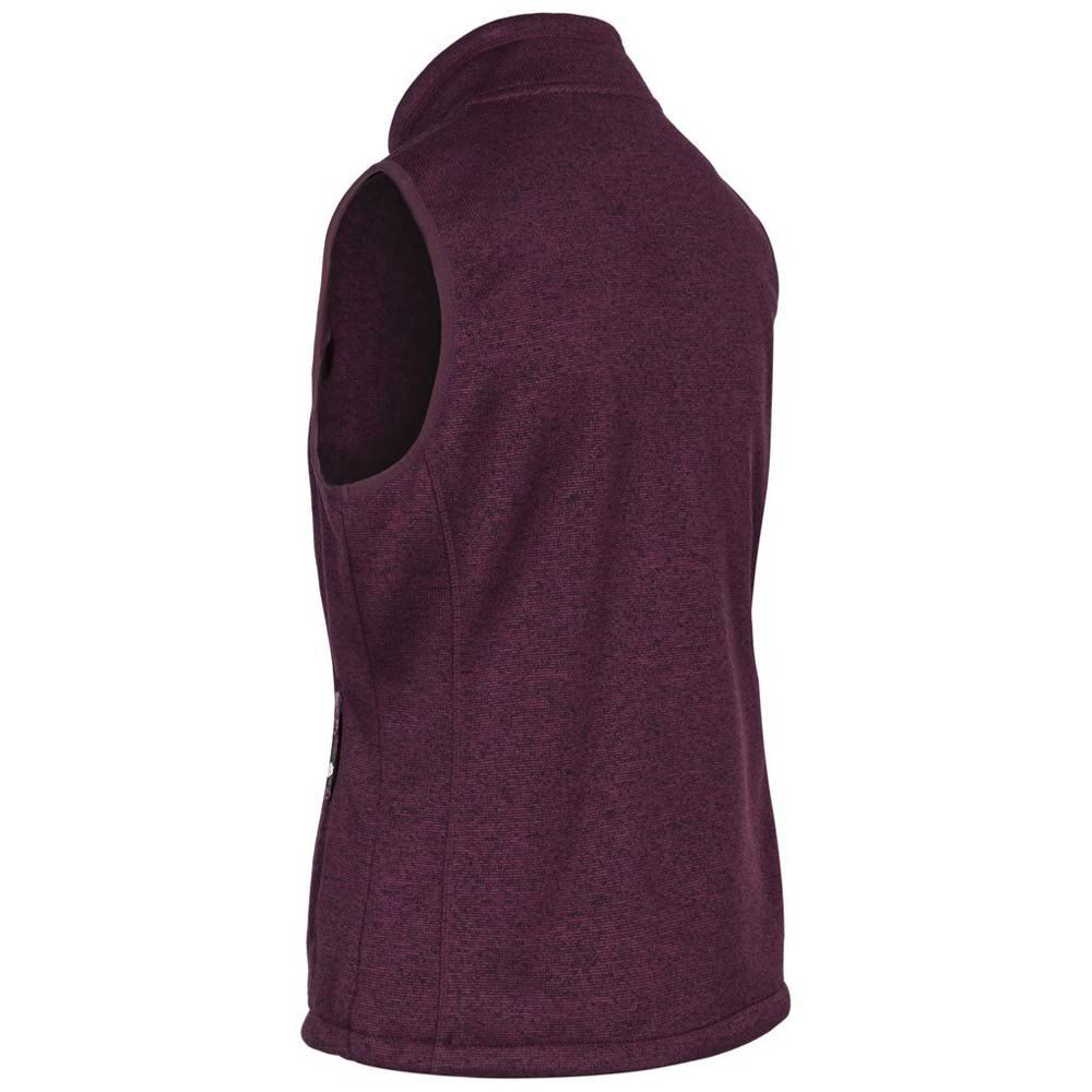 Knitted marl fleece gilet. Brushed back, 2 zip pockets. Inner zip facing. Coverseam stitch detail. Adjustable drawcord hem. Airtrap. 320gsm. 100% Polyester. Trespass Womens Chest Sizing (approx): XS/8 - 32in/81cm, S/10 - 34in/86cm, M/12 - 36in/91.4cm, L/14 - 38in/96.5cm, XL/16 - 40in/101.5cm, XXL/18 - 42in/106.5cm.