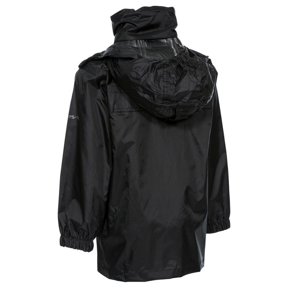 Waterproof 3000mm. Breathable 3000mvp. Jacket packs into pouch. Full elasticated cuffs. Adjustable concealed hood. Windproof. 100% Polyamide PU Coating.
