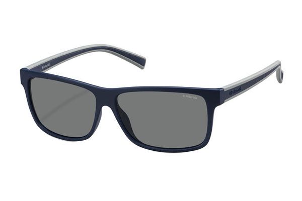 Polaroid Core Rectangular plastic Men Sunglasses Dark Blue Sol (C3) / Grey Polarized