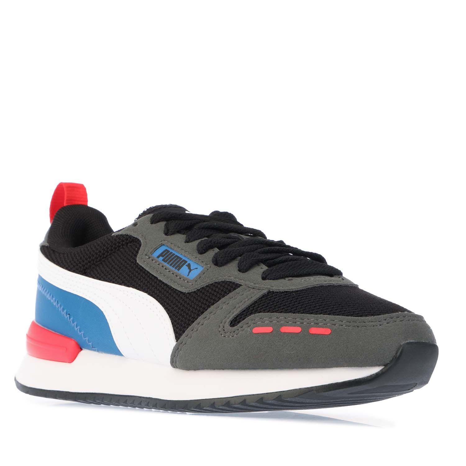 Boy's Puma Junior R78 Trainers in Black