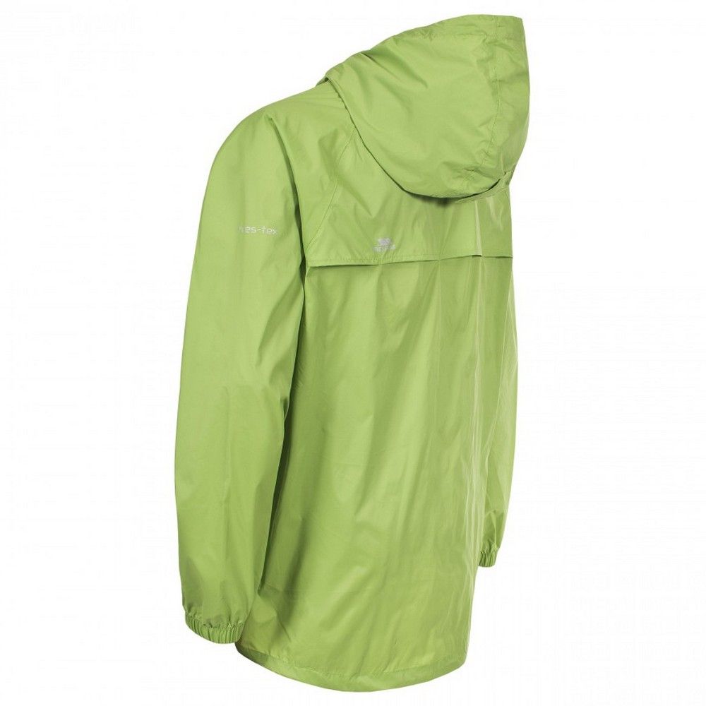 Unisex packaway jacket. Waterproof 5000mm. Breathable 5000mvp. Packs away into pouch. Adjustable grown on hood. 100% Polaymide, PU coating.