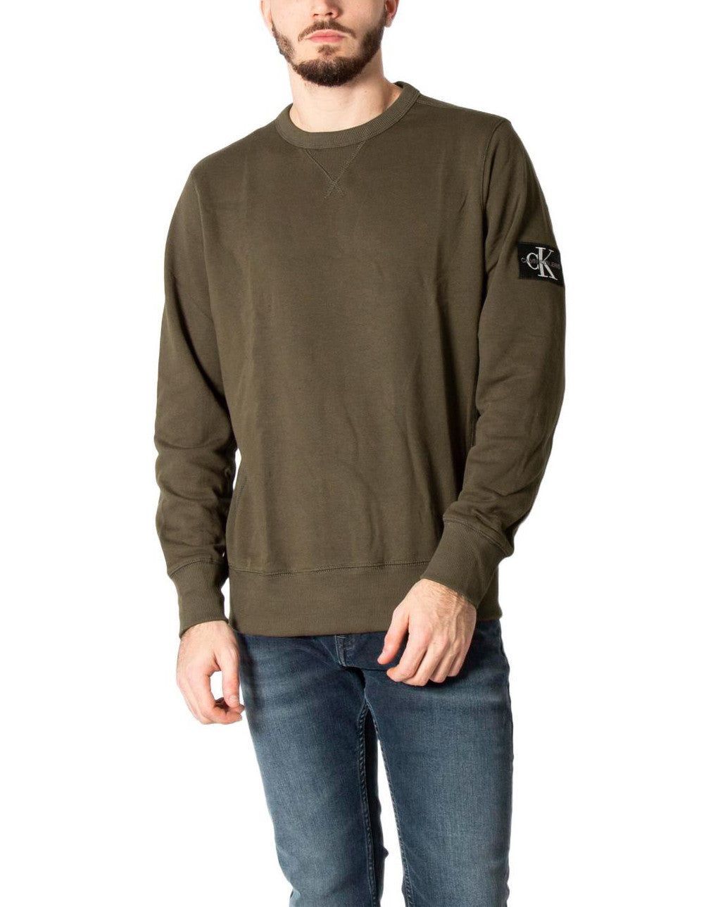 Brand: Calvin Klein Jeans Gender: Men Type: Sweatshirts Season: Fall/Winter  PRODUCT DETAIL • Color: green • Pattern: plain • Fastening: slip on • Sleeves: long • Neckline: round neck  COMPOSITION AND MATERIAL • Composition: -100% cotton  •  Washing: machine wash at 30° -100% Cotton