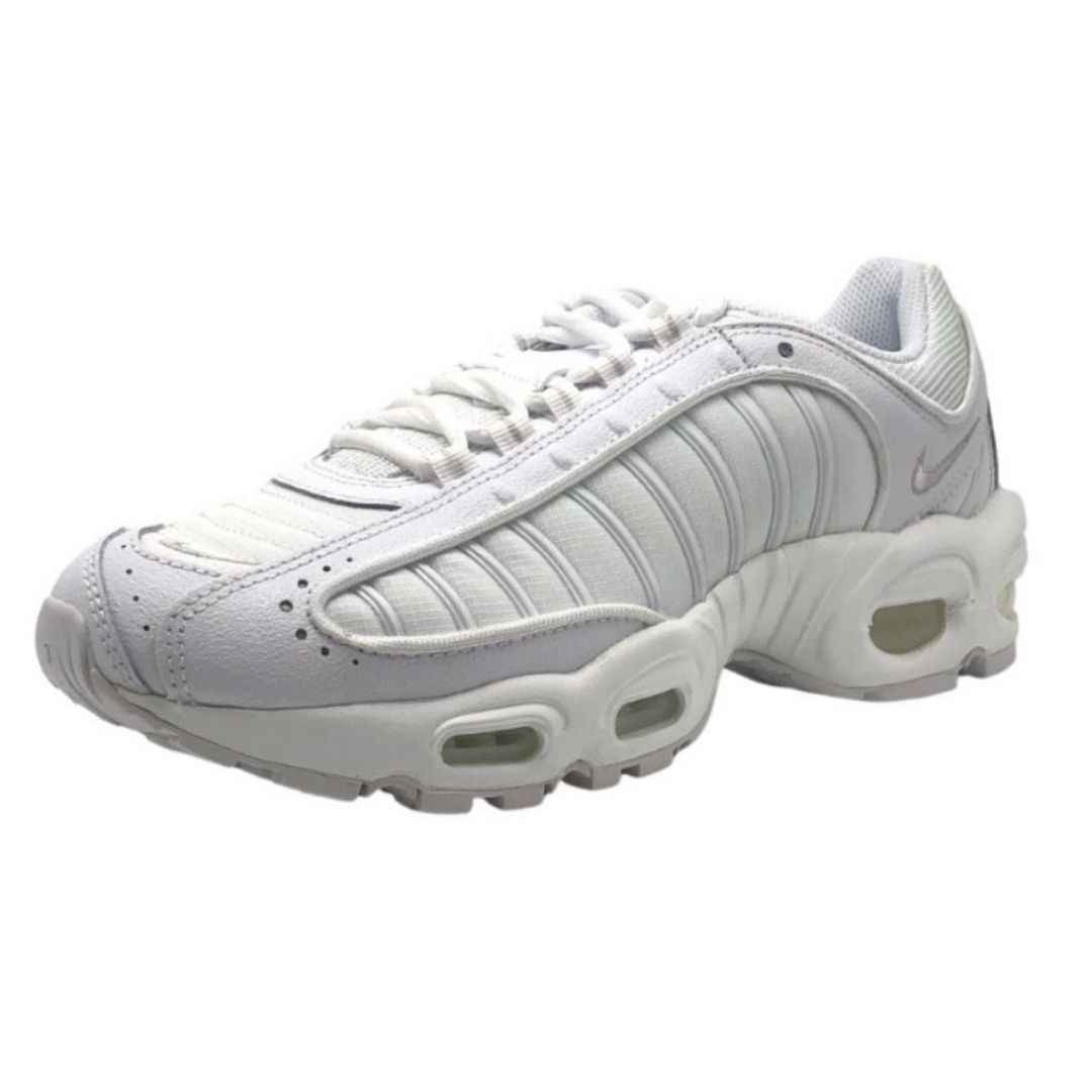 Nike Air Max Tailwind IV Womens White Sneakers. Textile and Other Materials Upper, Rubber Sole. Style: CK2613 103. Air Cushioned. Lace Fasten Trainers. Branding On Side Of Shoe And Tongue