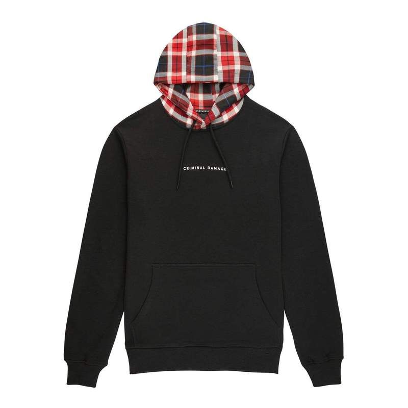 Jack Hood with contrast check flannel hood, CD branding, Pouch pocket