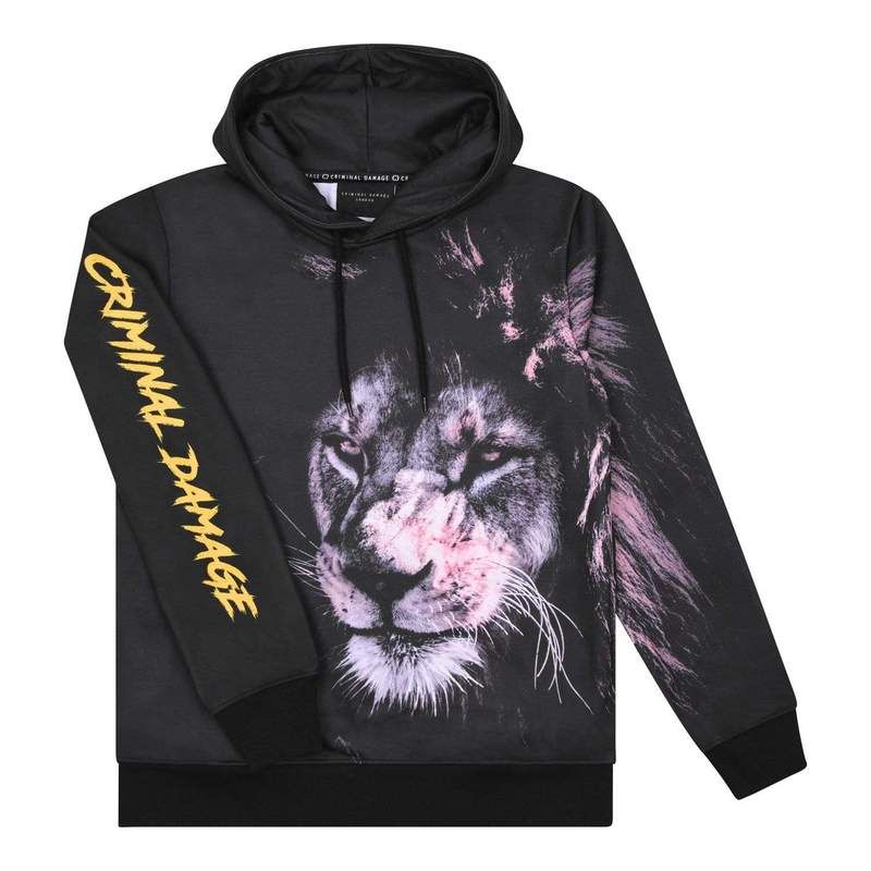 Lion hood with lion print on the front and CD branding detail on the sleeve. Featuring subtle 'Everyone wants to eat, but few are willing to hunt' quote on back