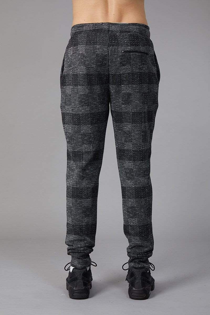Bereck jogger with check pattern all-over, Side and hip pockets, Adjustable waistband