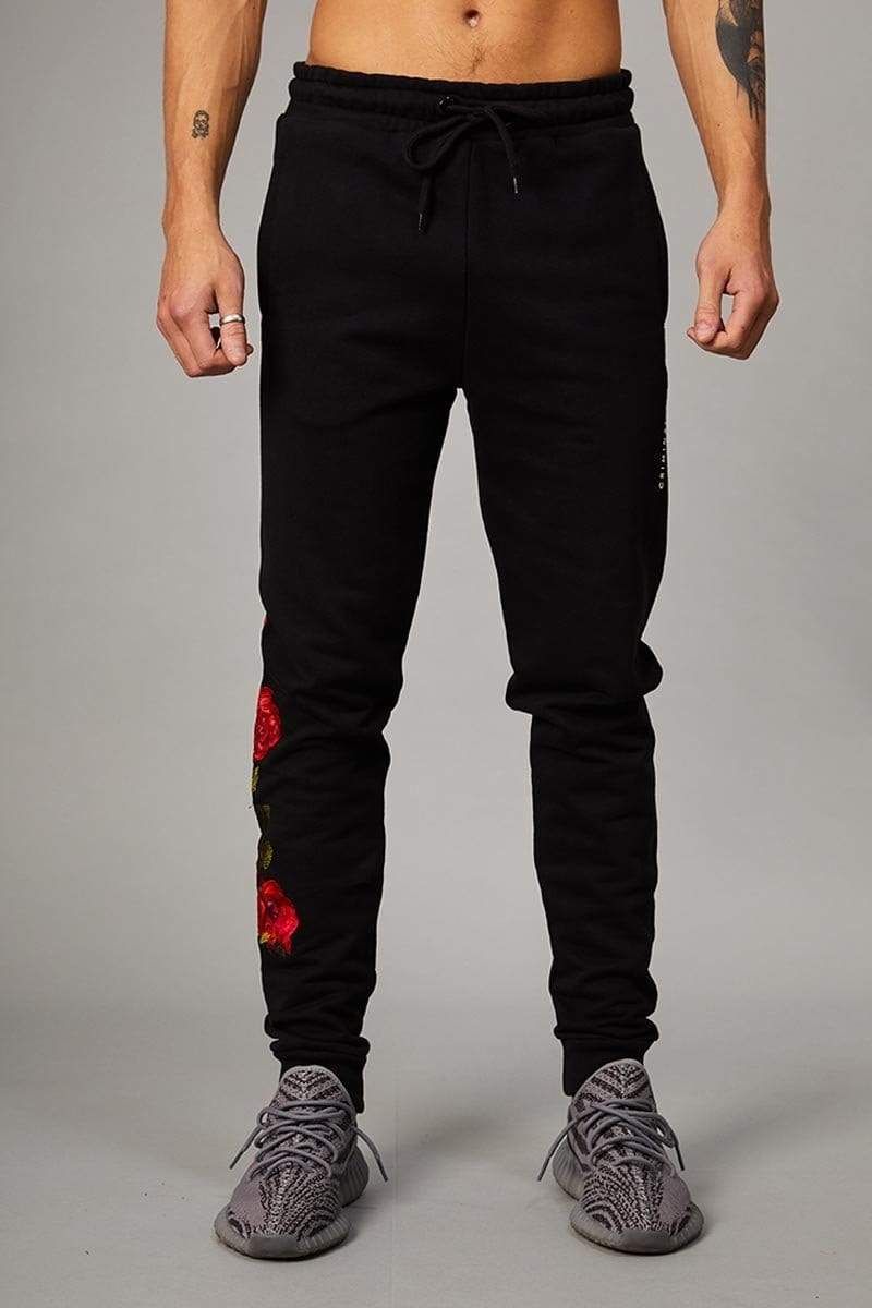 Thorn jogger with embroidered roses, CD Logo details