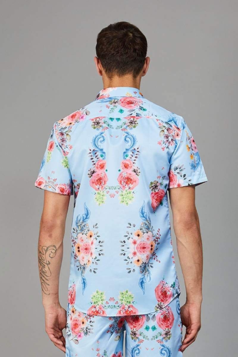 Connor short sleeve shirt with floral print all-over