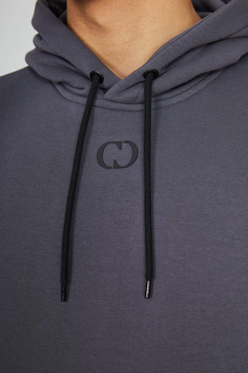 ESSENTIAL HOOD - CHARCOAL - 80% COTTON, 20% POLYESTER